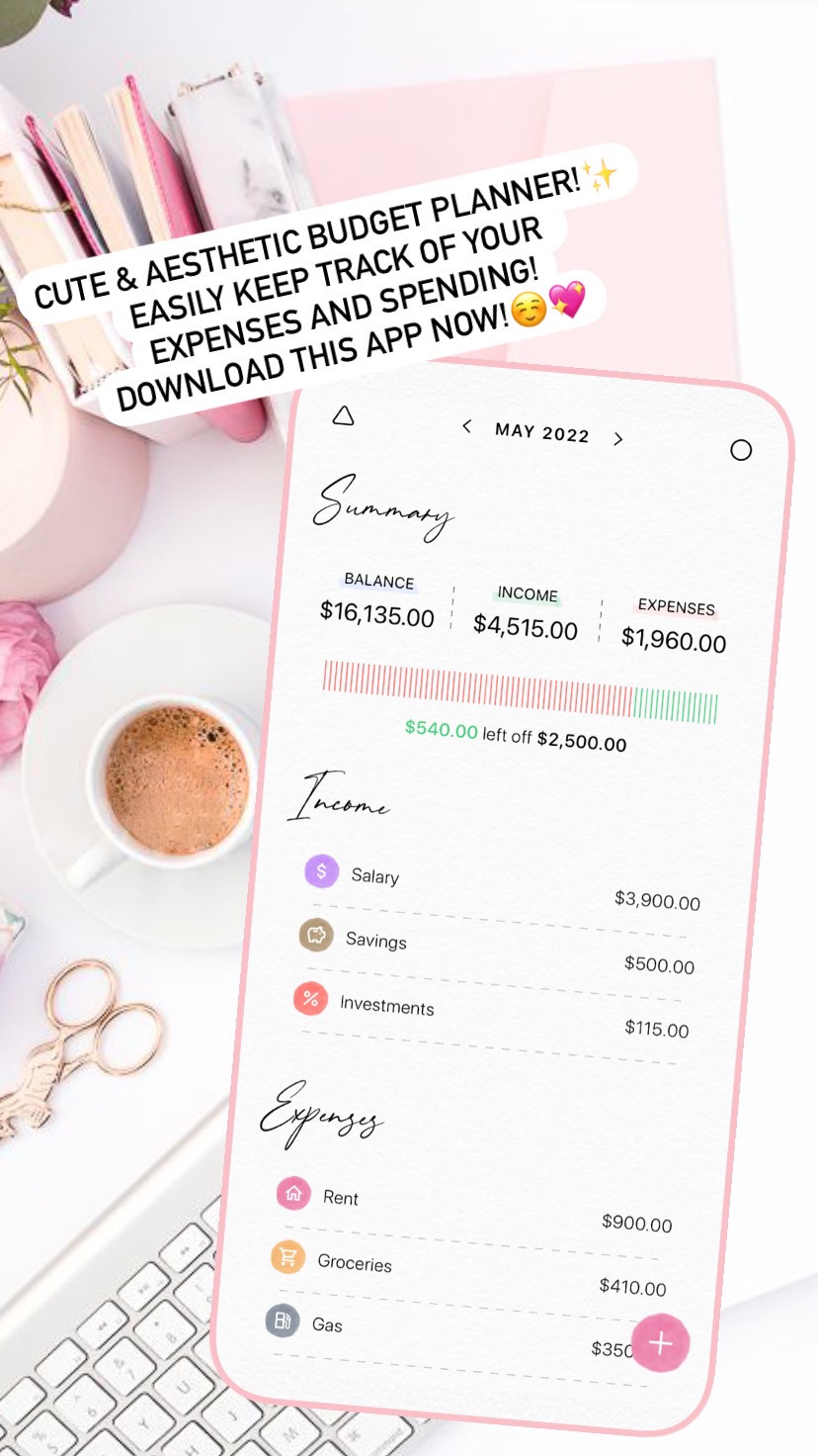 Fleur: Cute Budget Tracker Facebook ad