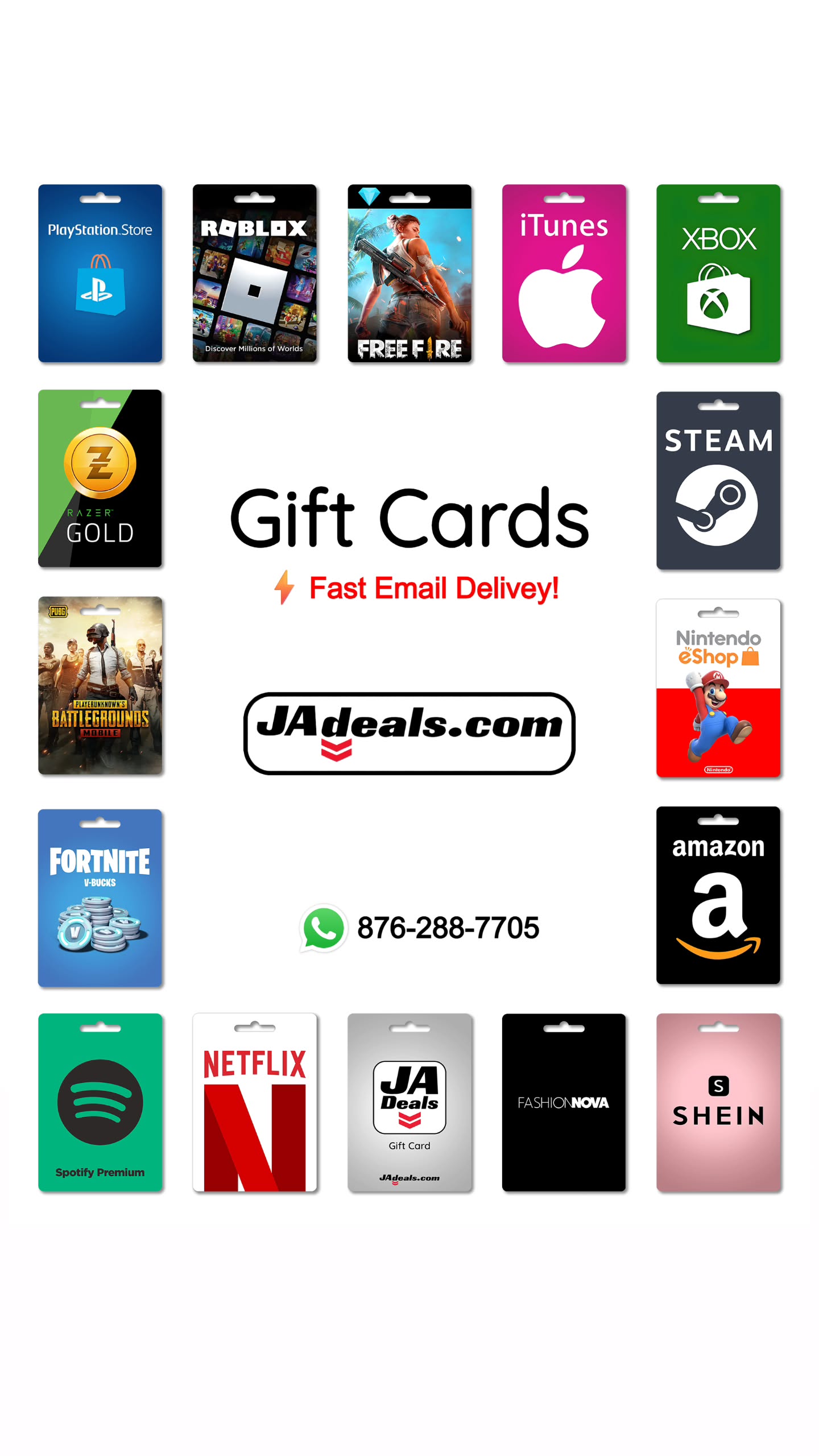 JAdeals.com Facebook ad: Gift Cards for sale in Jamaica | JAdeals.com
