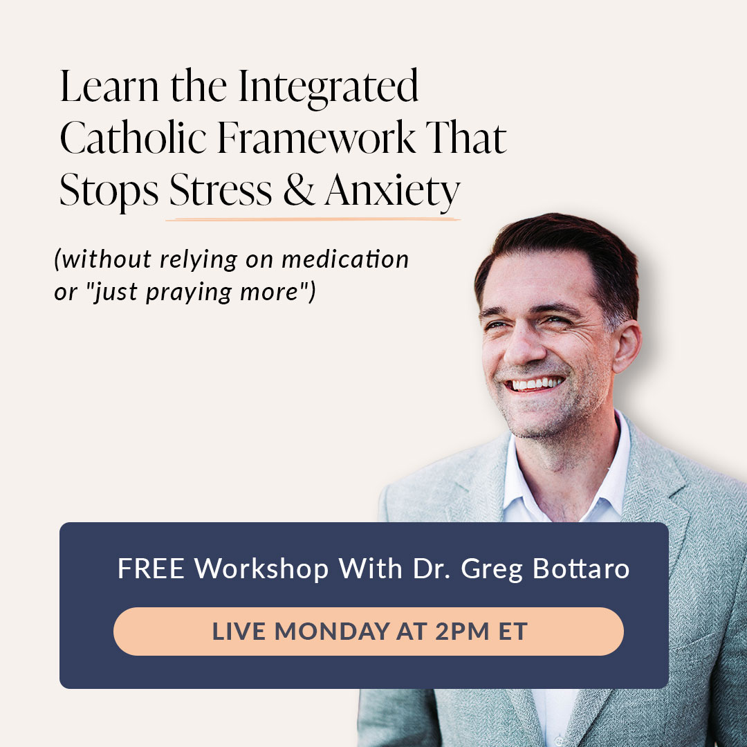 CatholicPsych Facebook ad: Stop white-knuckling your way through anxiety
