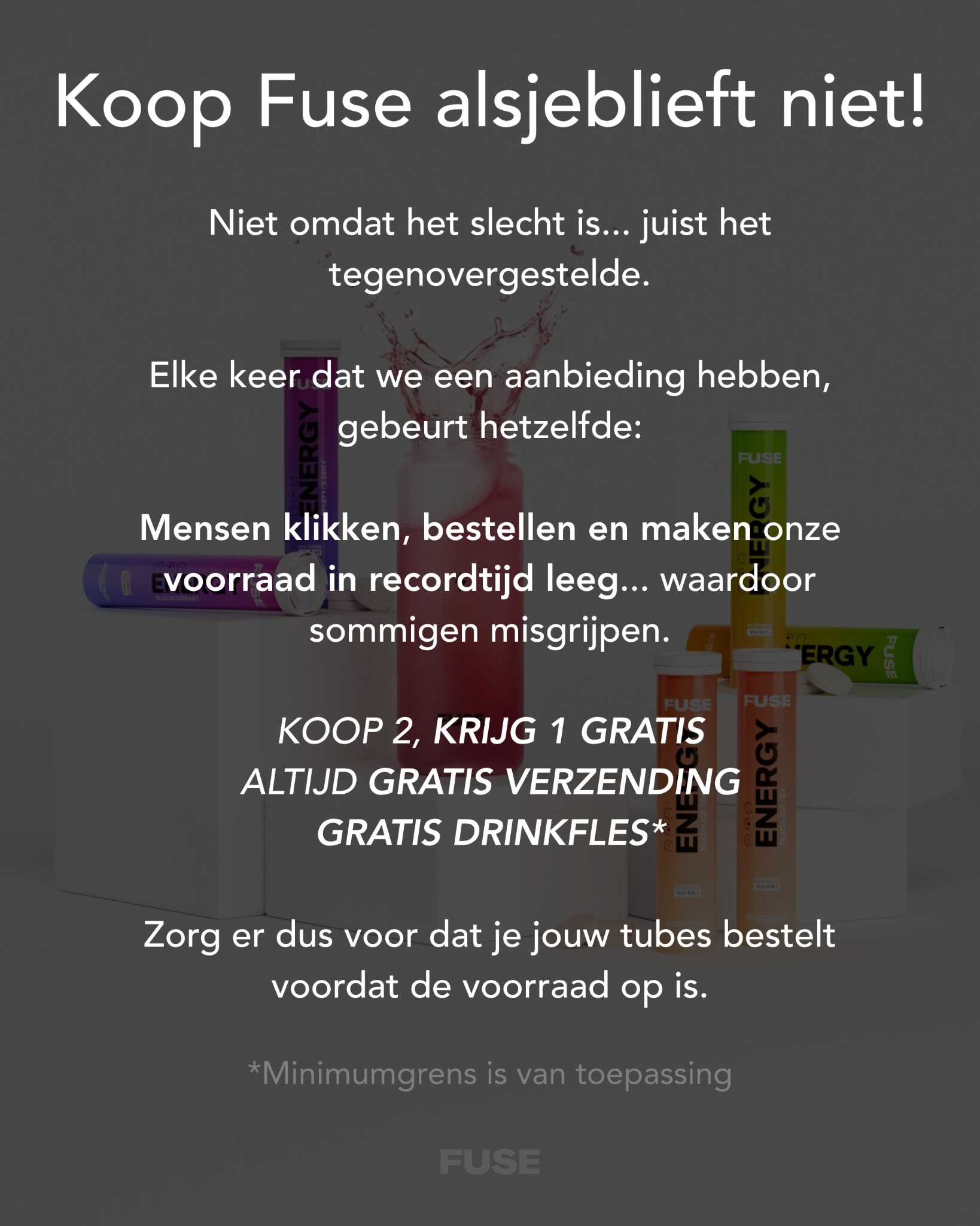 Fuse Energy Facebook ad: Koop 3, betaal voor 2