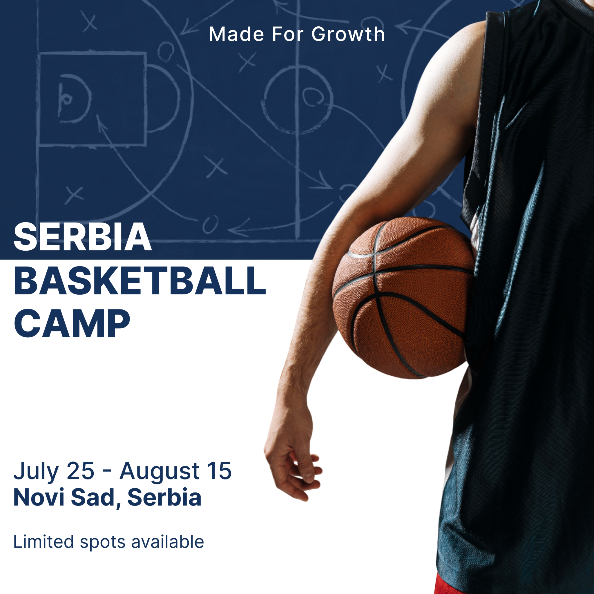 Infinitum Sports Facebook ad: Train in Serbia This Summer