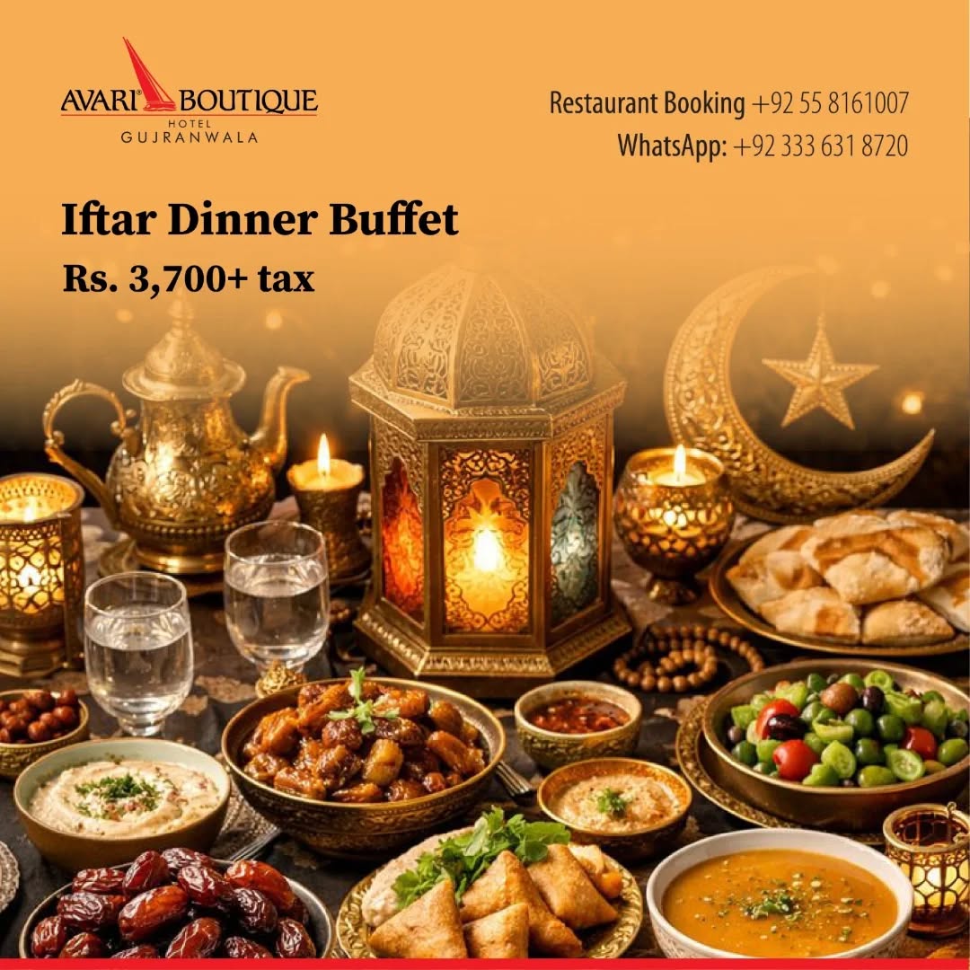 Avari Xpress Hotels Facebook ad: Break your fast in an atmosphere of elegance…