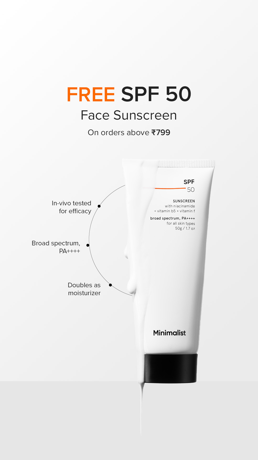 Minimalistinc Facebook ad