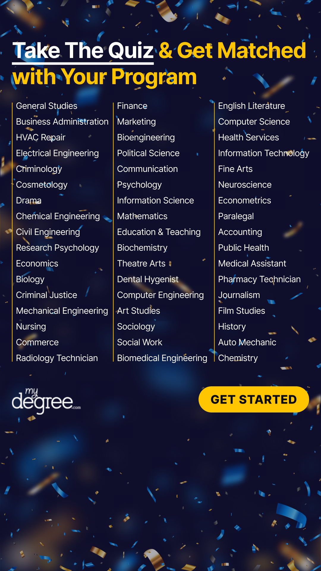 MyDegree.com Facebook ad