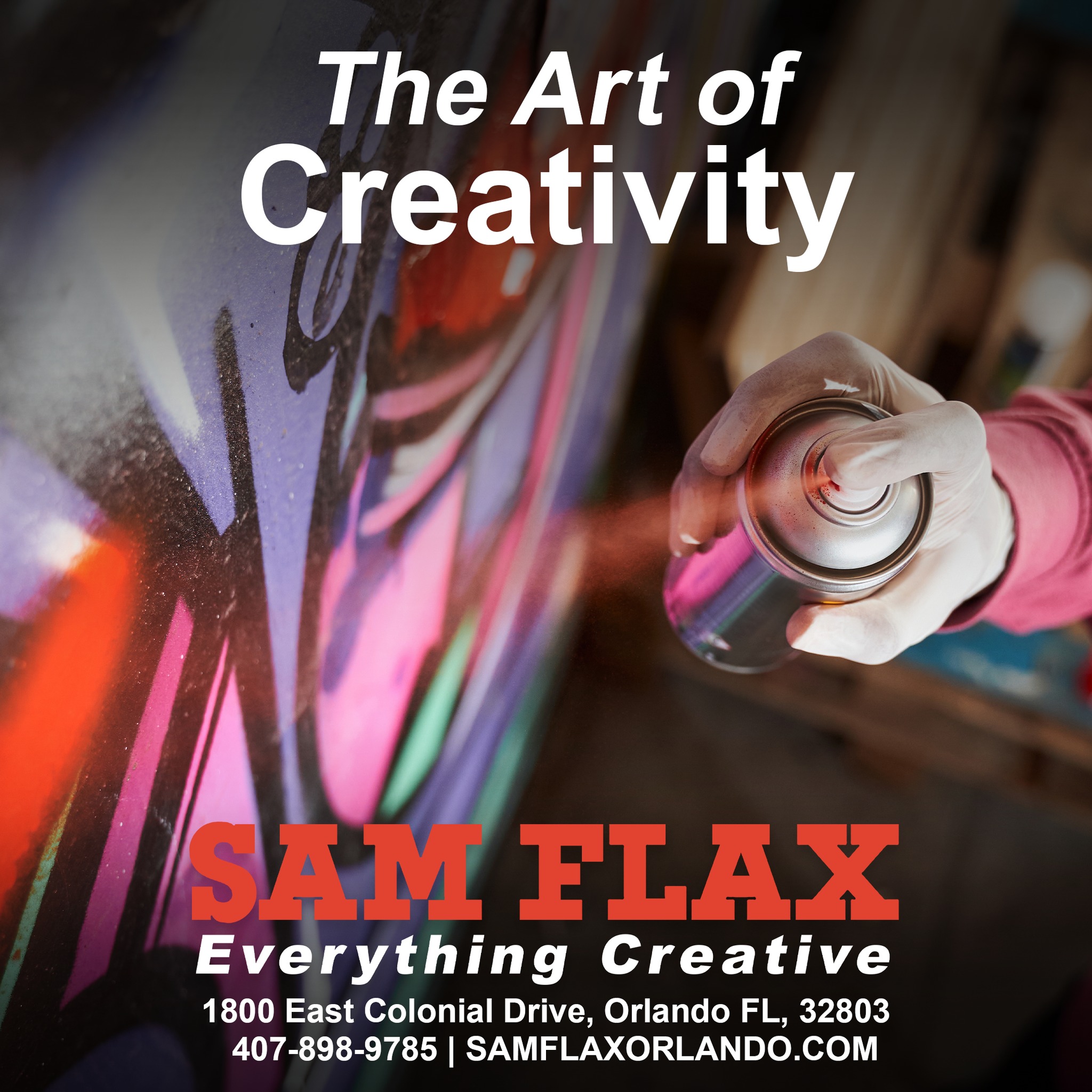 Sam Flax of Orlando Facebook ad: The Art of Creativity