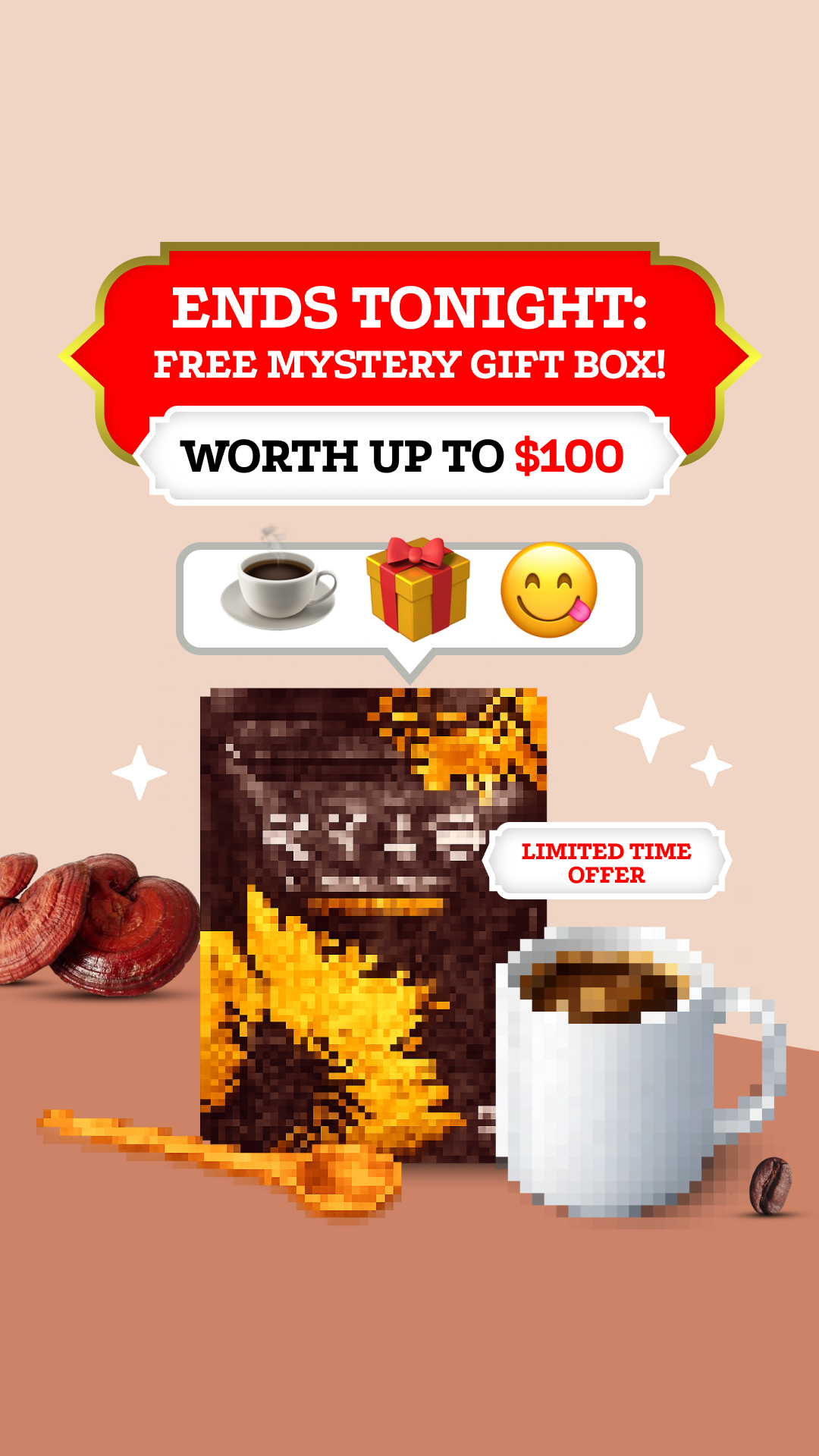 RYZE Superfoods Facebook ad