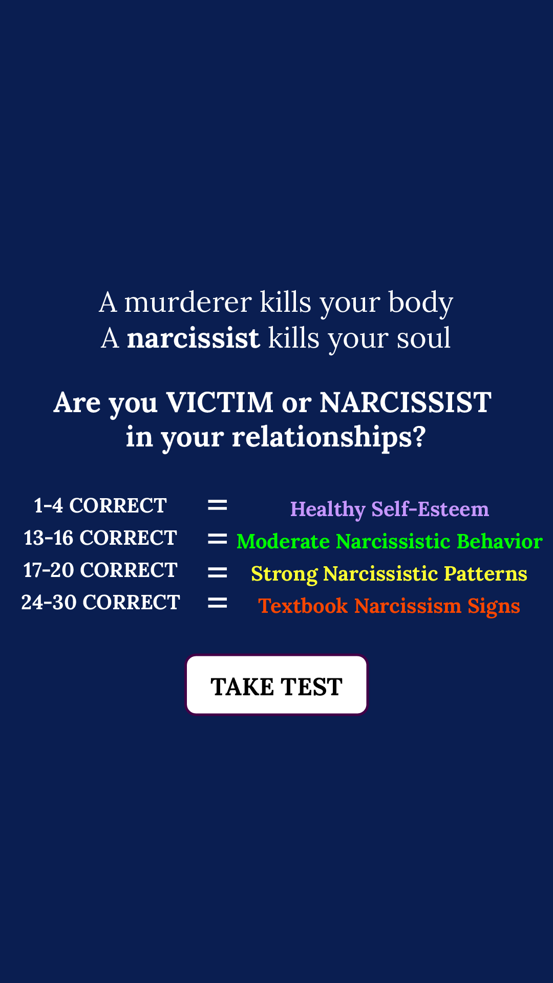 Personality Type Facebook ad