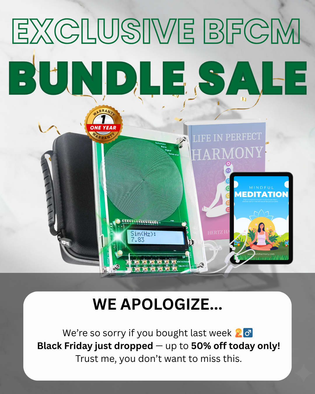 Calminity Facebook ad: BLACK FRIDAY LIMITED BUNDLE SALE