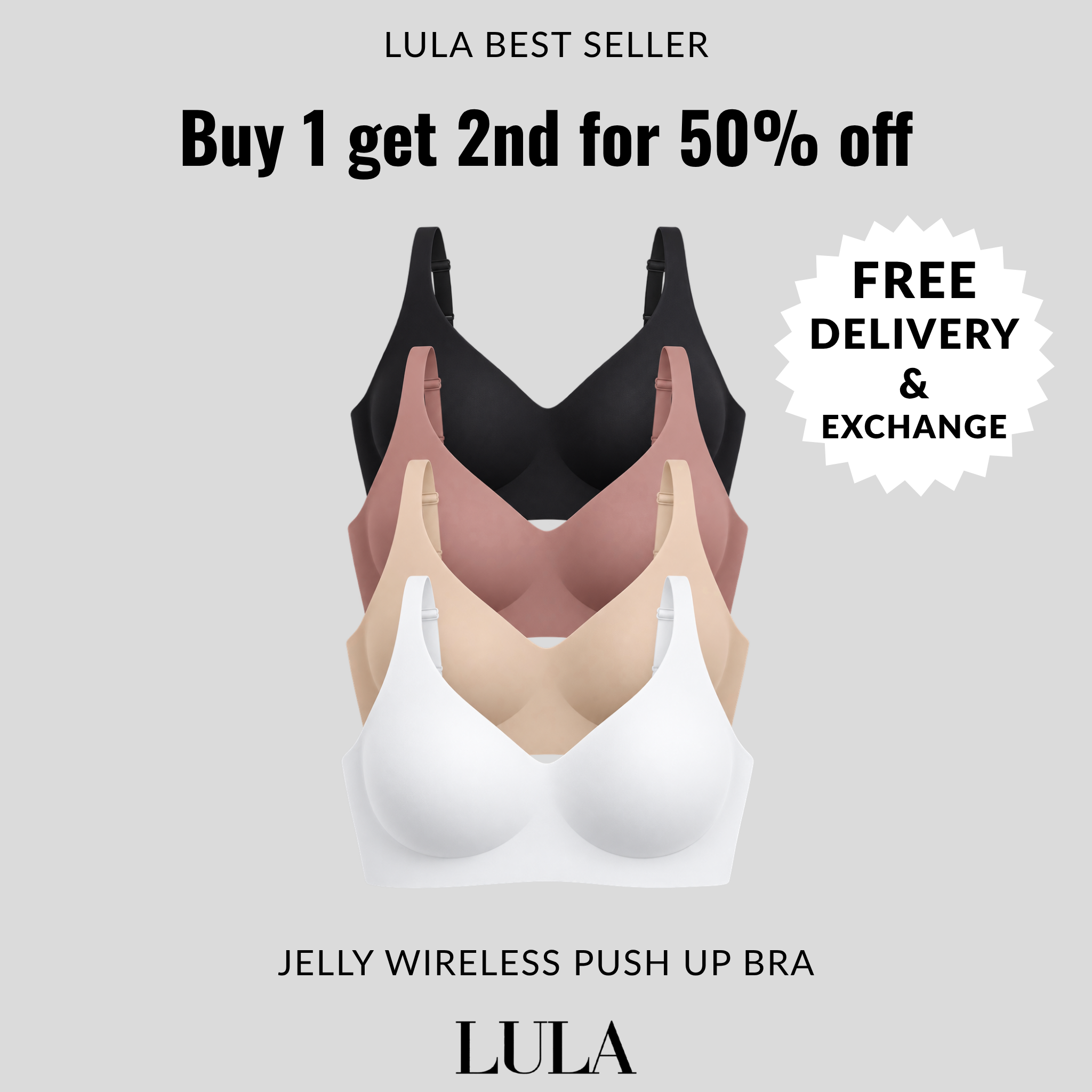 Lula Shape Facebook ad: A soft bra that lifts and shapes your bust beautifully and…