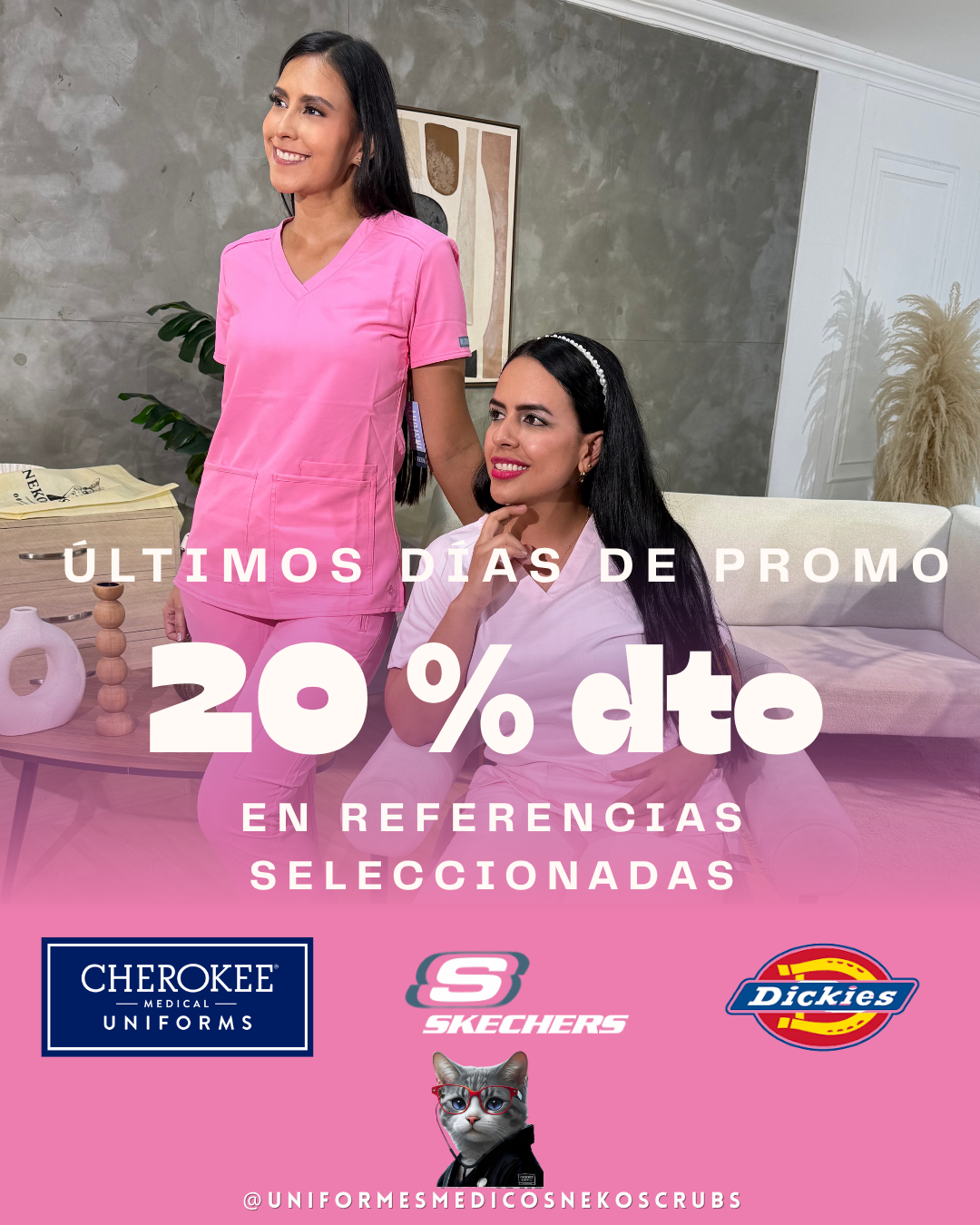 Uniformes médicos Nekoscrubs Facebook ad