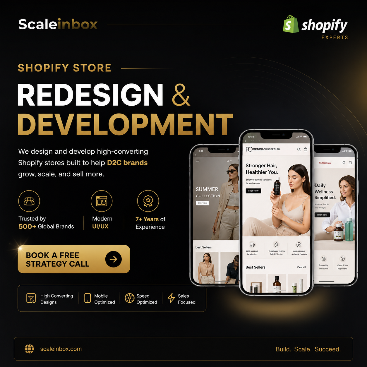 Scaleinbox Facebook ad: Free Shopify Store Audit