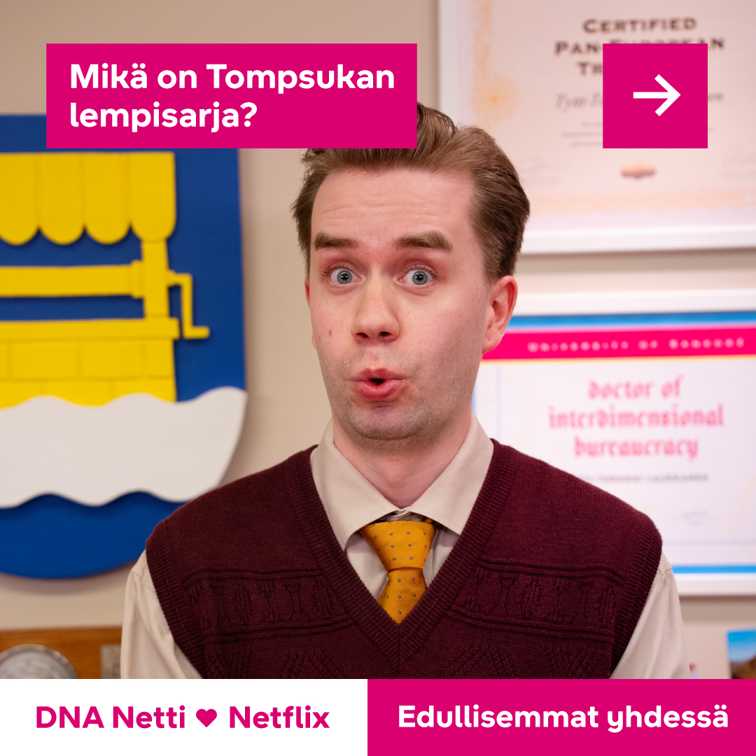 DNA Facebook ad: Arvaatko? Vastaus löytyy lopusta DNA Netti ja Netflix…