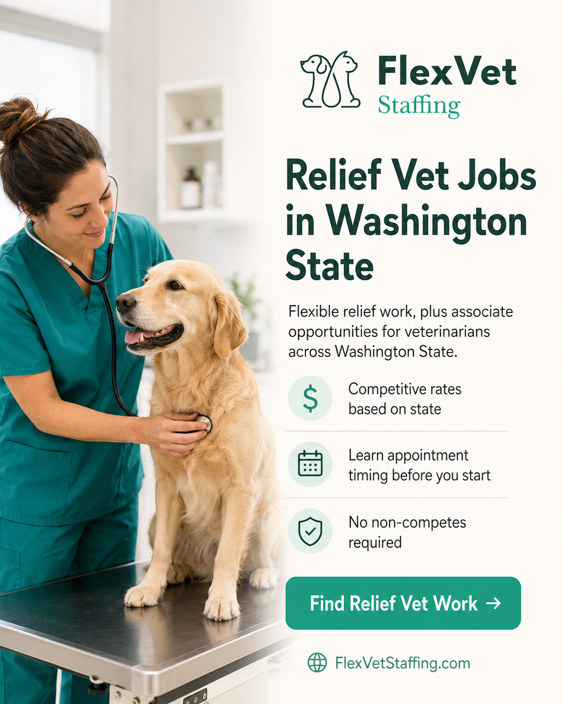 Flex Vet Staffing Facebook ad