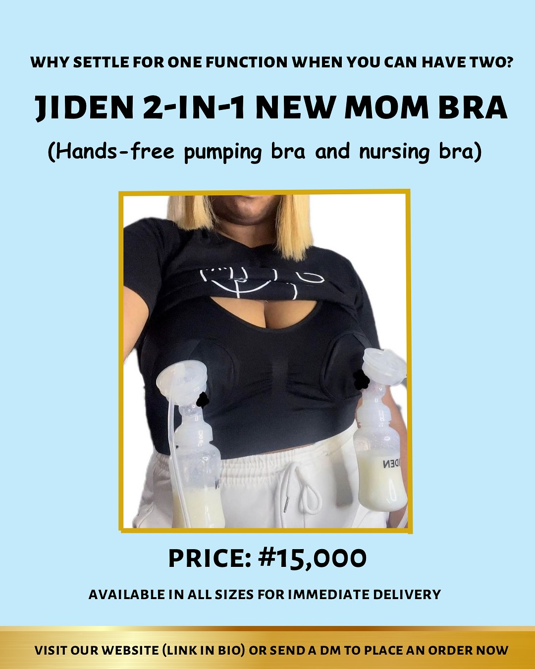 Jiden breastpump Facebook ad: Ongoing pumping session