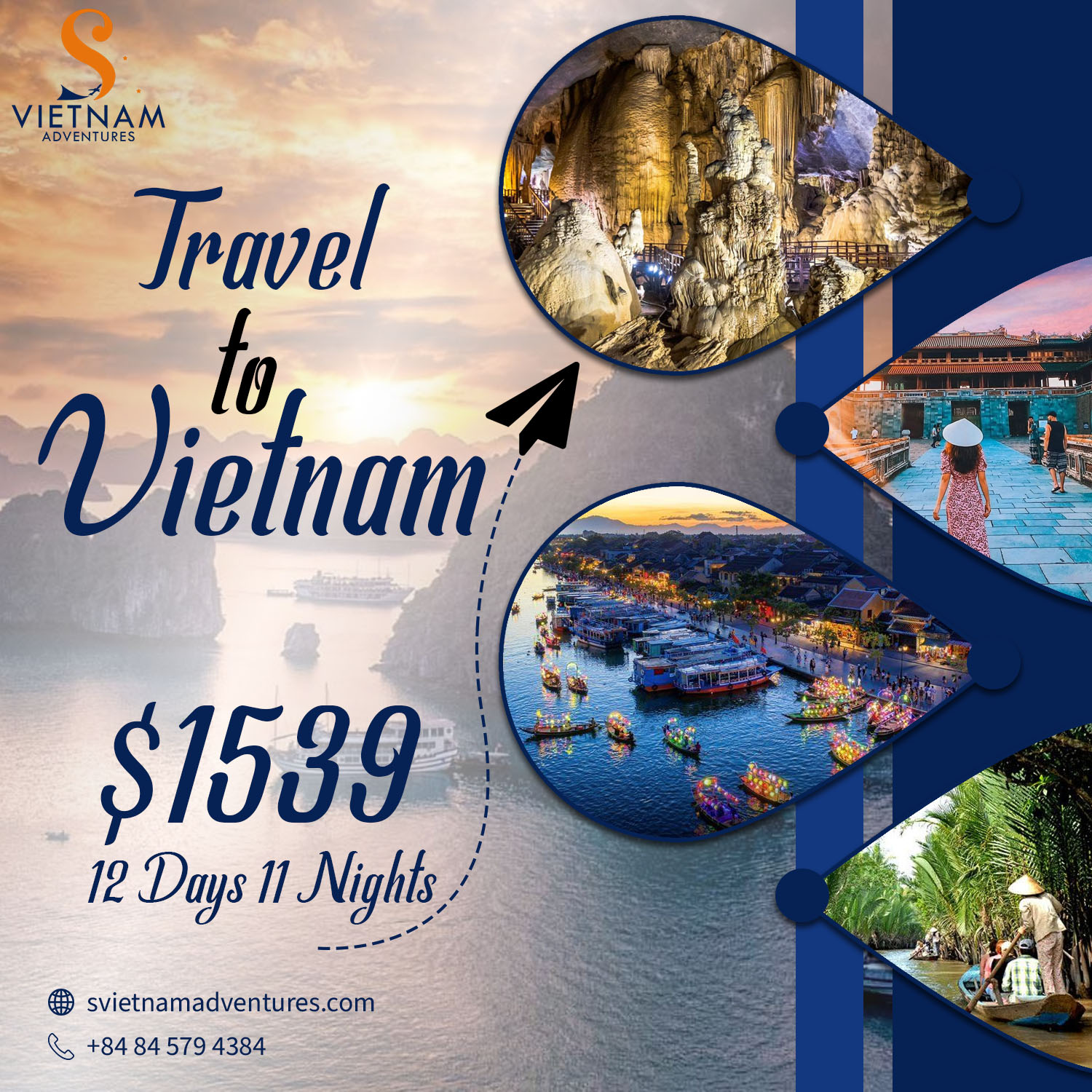 S Vietnam Adventures Facebook ad: Chat with us