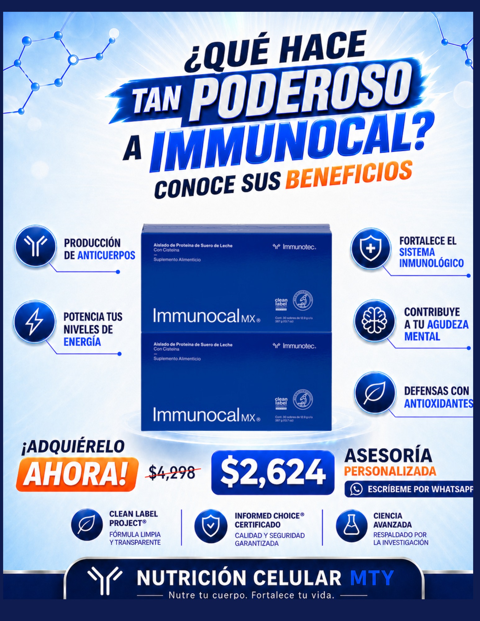 Nutrición Celular MTY Facebook ad: ¿Buscas Immunocal en Monterrey?