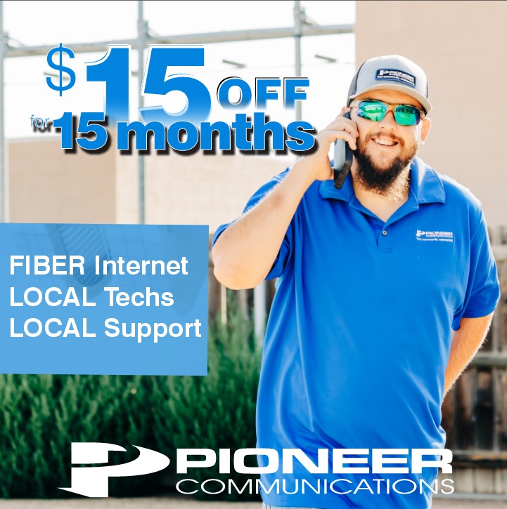 Pioneer Communications Facebook ad from Jun 8, 2026