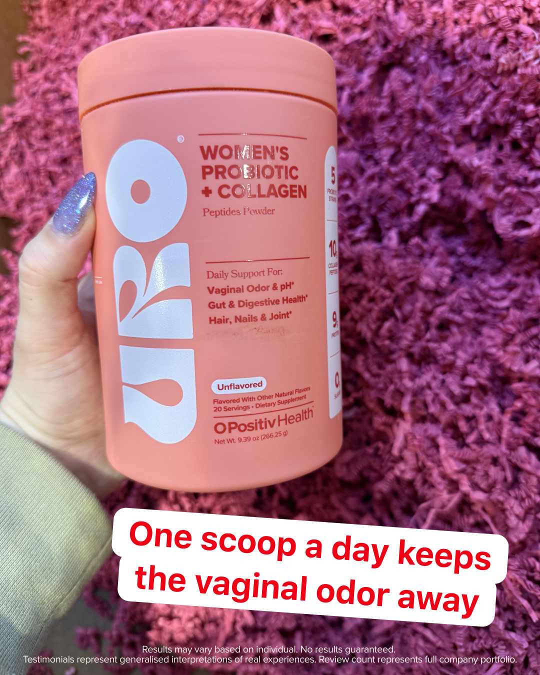 O Positiv Facebook ad: NEW! URO Women’s Probiotic + Collagen