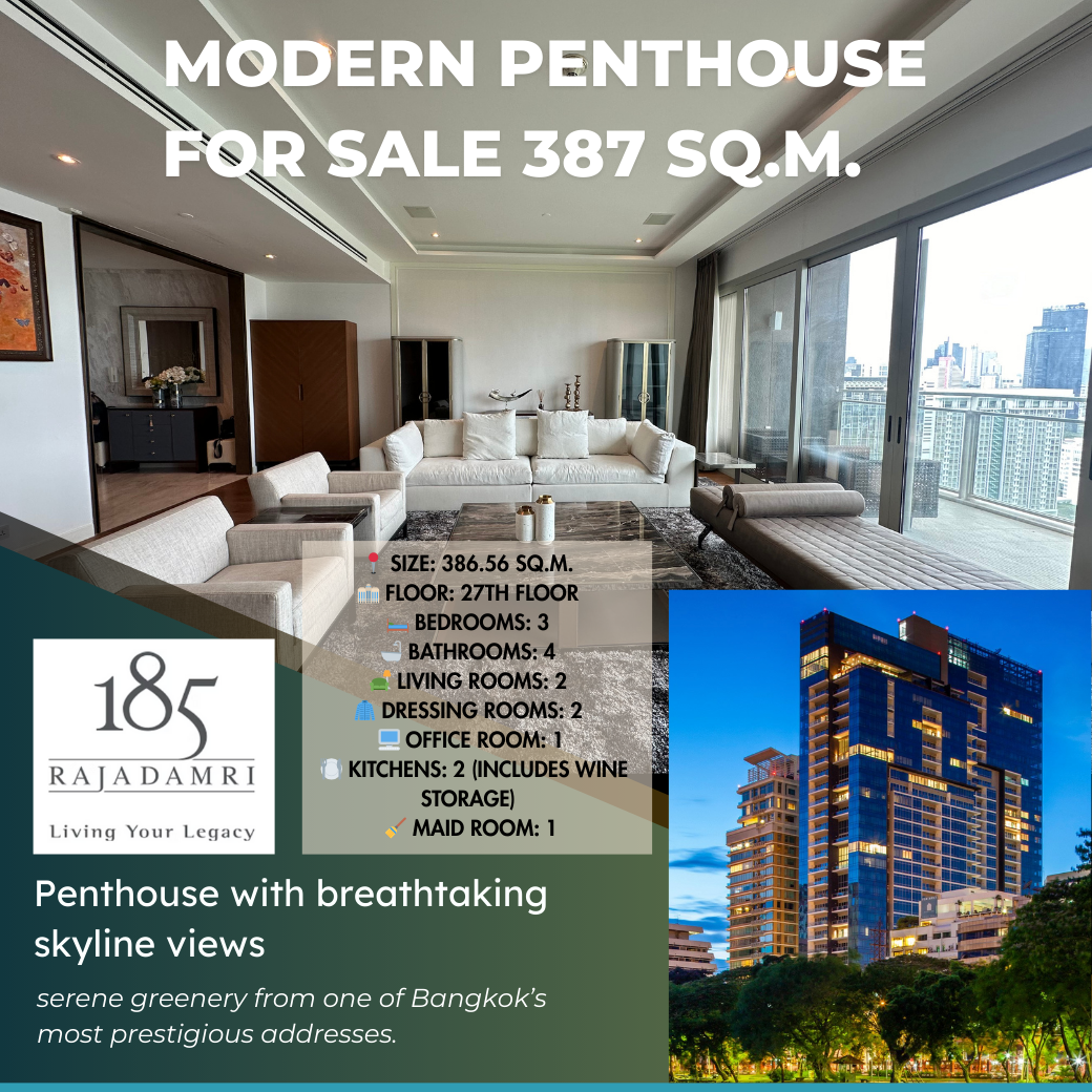 Capital One Real Estate Thailand Facebook ad: 185 Rajadamri -388 Sq.m. Reduce Price 155 M Baht
