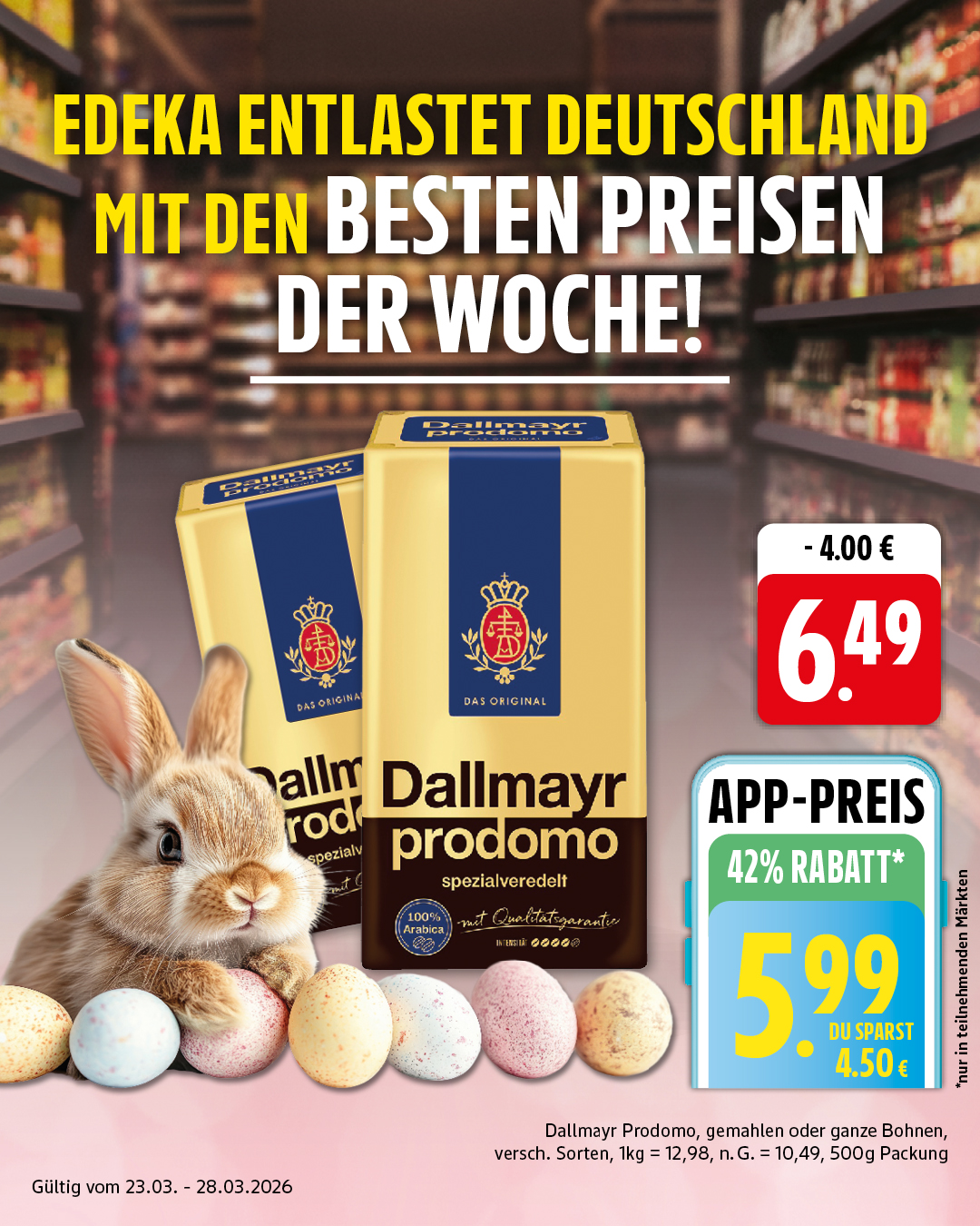 dein EDEKA center Facebook ad: Sparen mit unseren Angeboten