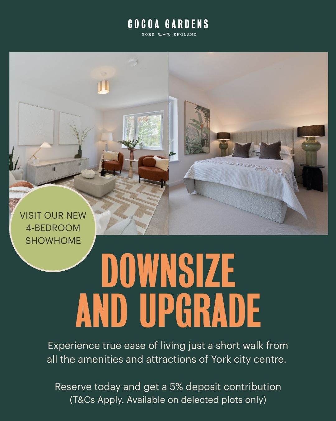 Cocoa Gardens Facebook ad: Downsize In York