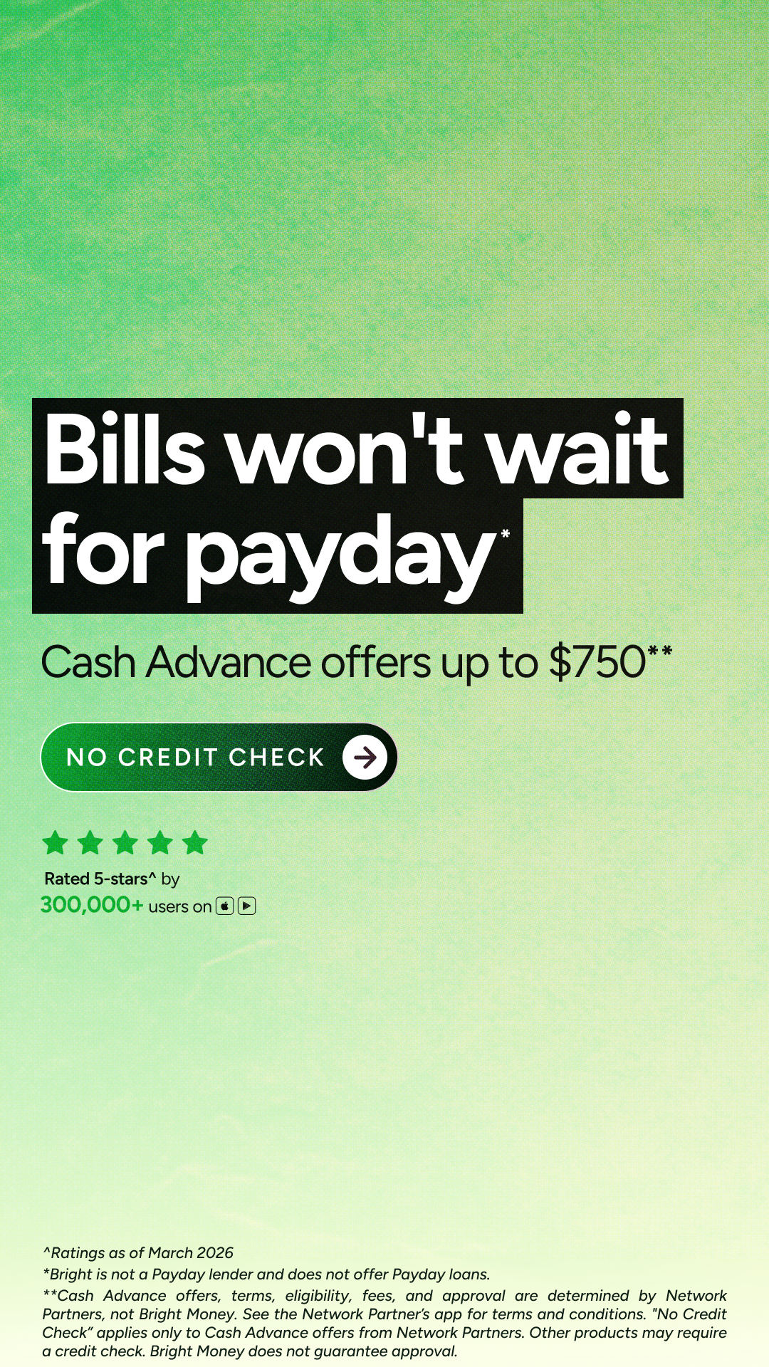 Bright Money Facebook ad