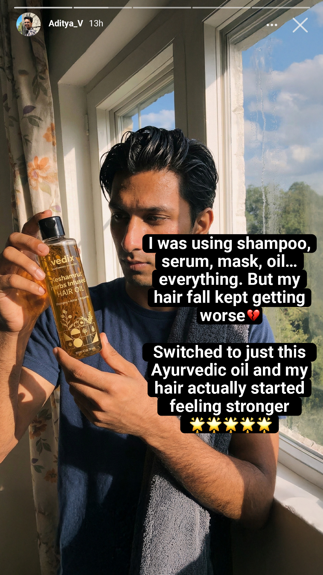Vedix_UAE Facebook ad: Vedix Keshamrut Hair Growth Oil For Men