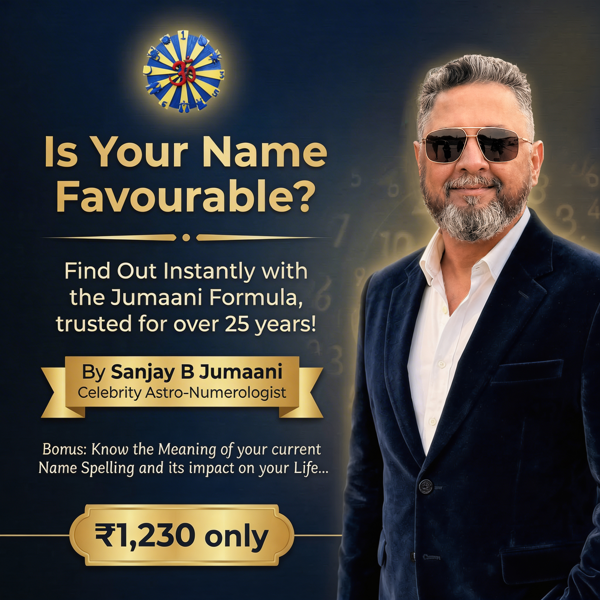 Astro-Numerologist Sanjay B Jumaani Facebook ad