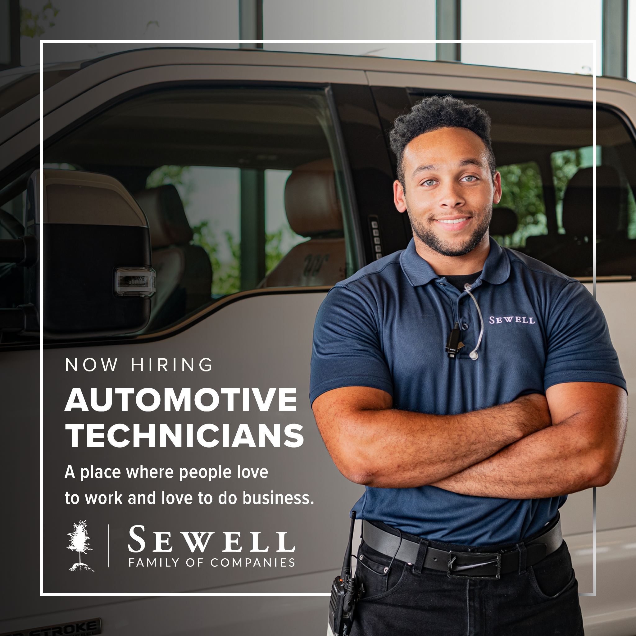 Sewell Family of Companies Facebook ad: Great technicians deserve better!