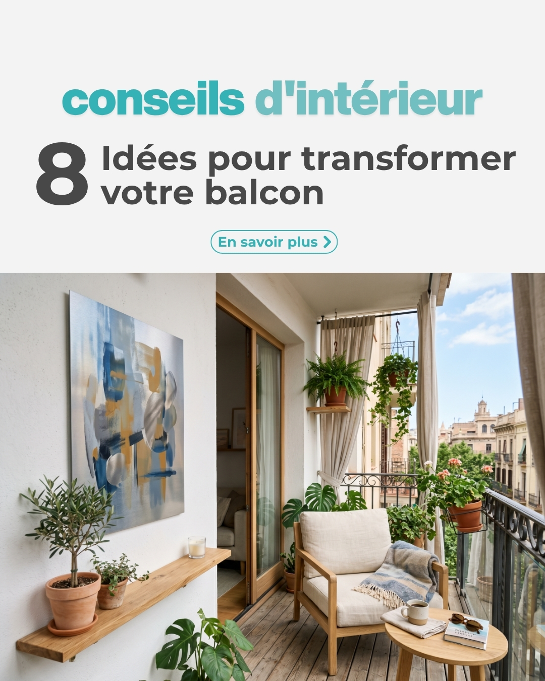 MONOEUVRE.fr Facebook ad: Les petits balcons offrent de grandes possibilités.