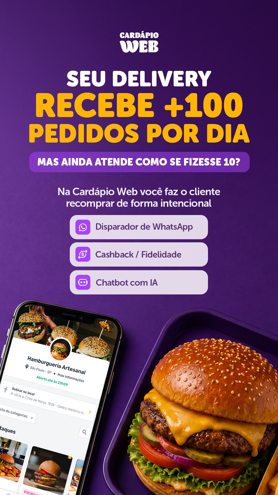 Cardápio Web Facebook ad