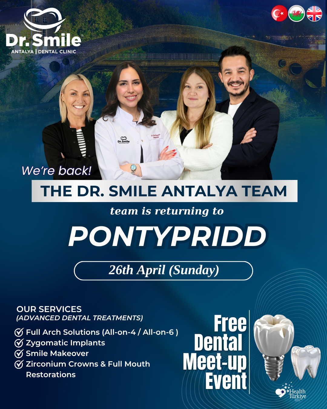 Dr Smile Antalya Dental Clinic Facebook ad: FREE DENTAL MEET-UP!