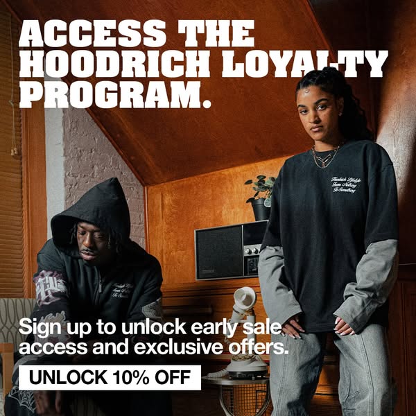 Hoodrich Facebook ad: JOIN THE FAMILY, BECOME A VIP