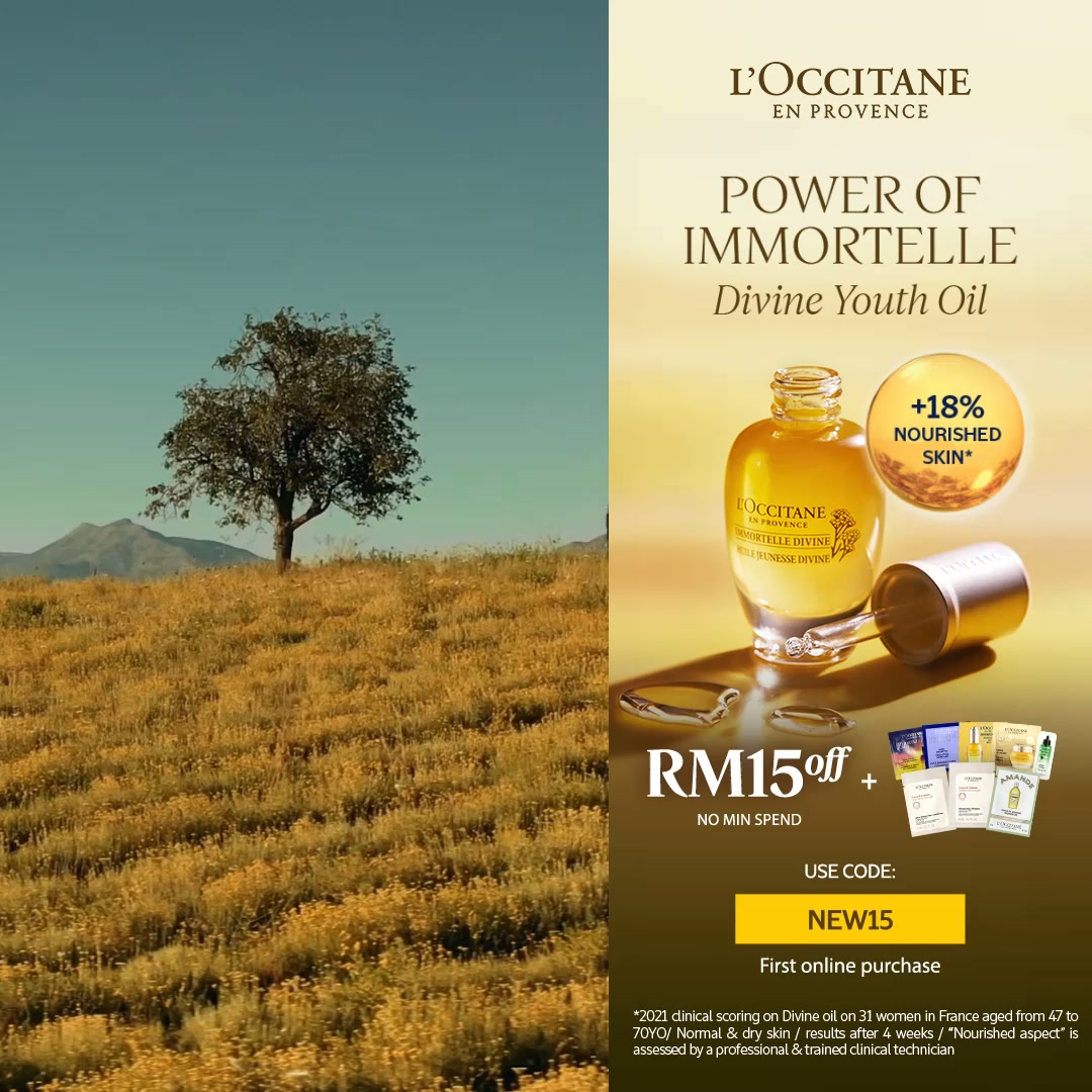 L'OCCITANE en Provence Facebook ad: Immortelle Divine Youth Oil