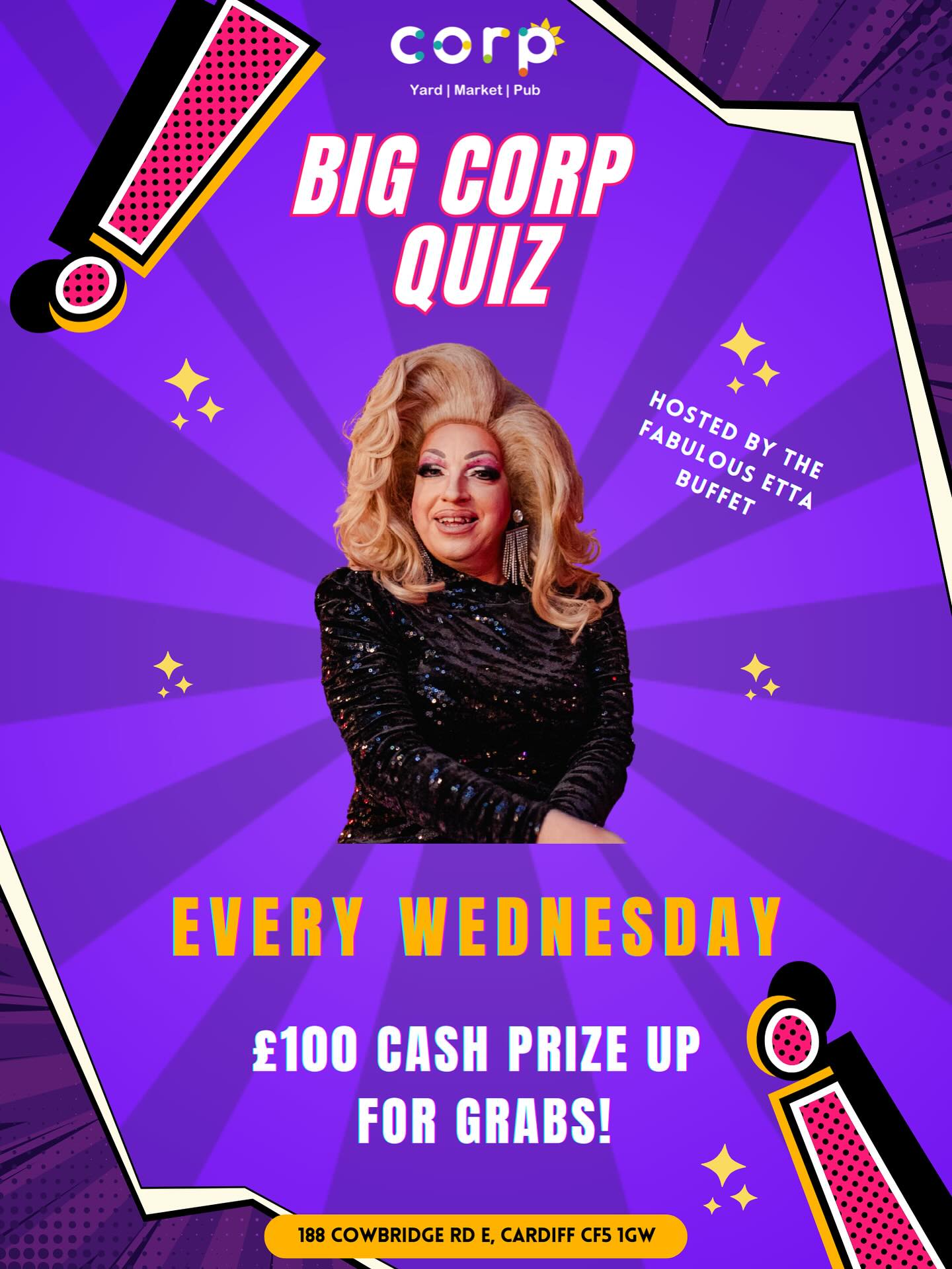 The Corp Facebook ad: The Corp Quiz: £100 cash prize - Every Wednesday at Corp…