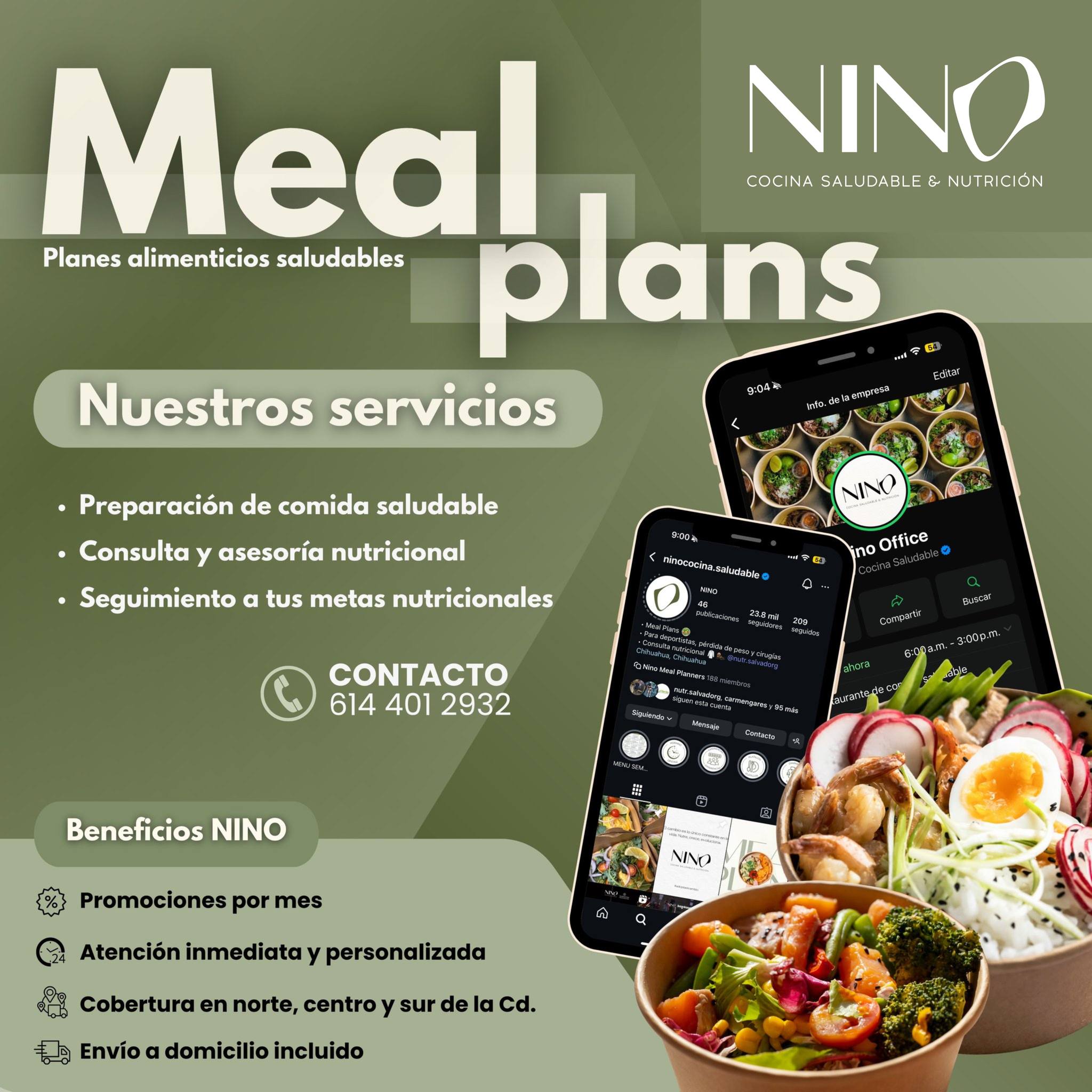 NINO Cocina Saludable Facebook ad: En NINO Cocina Saludable nos enfocamos en facilitarte…