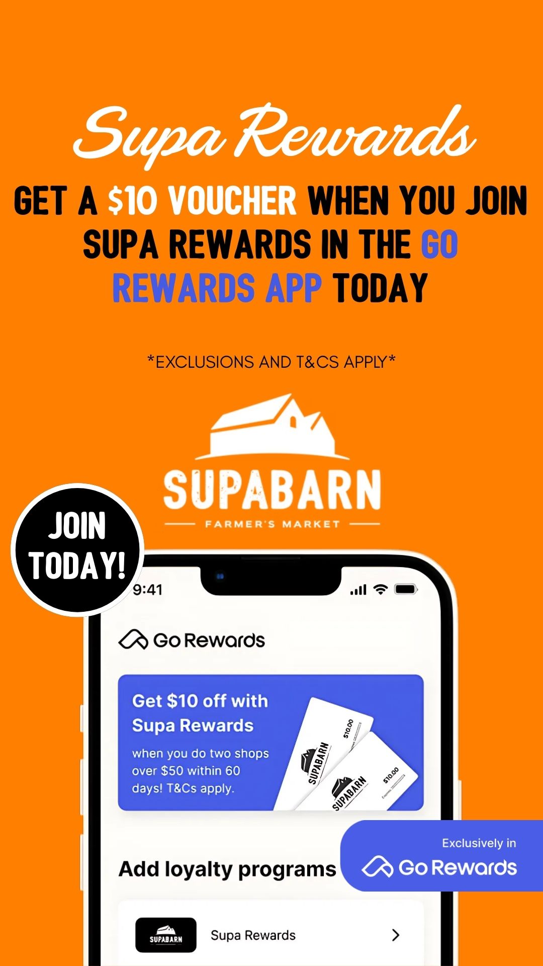 Supabarn Farmer's Market Facebook ad from Apr 30, 2026