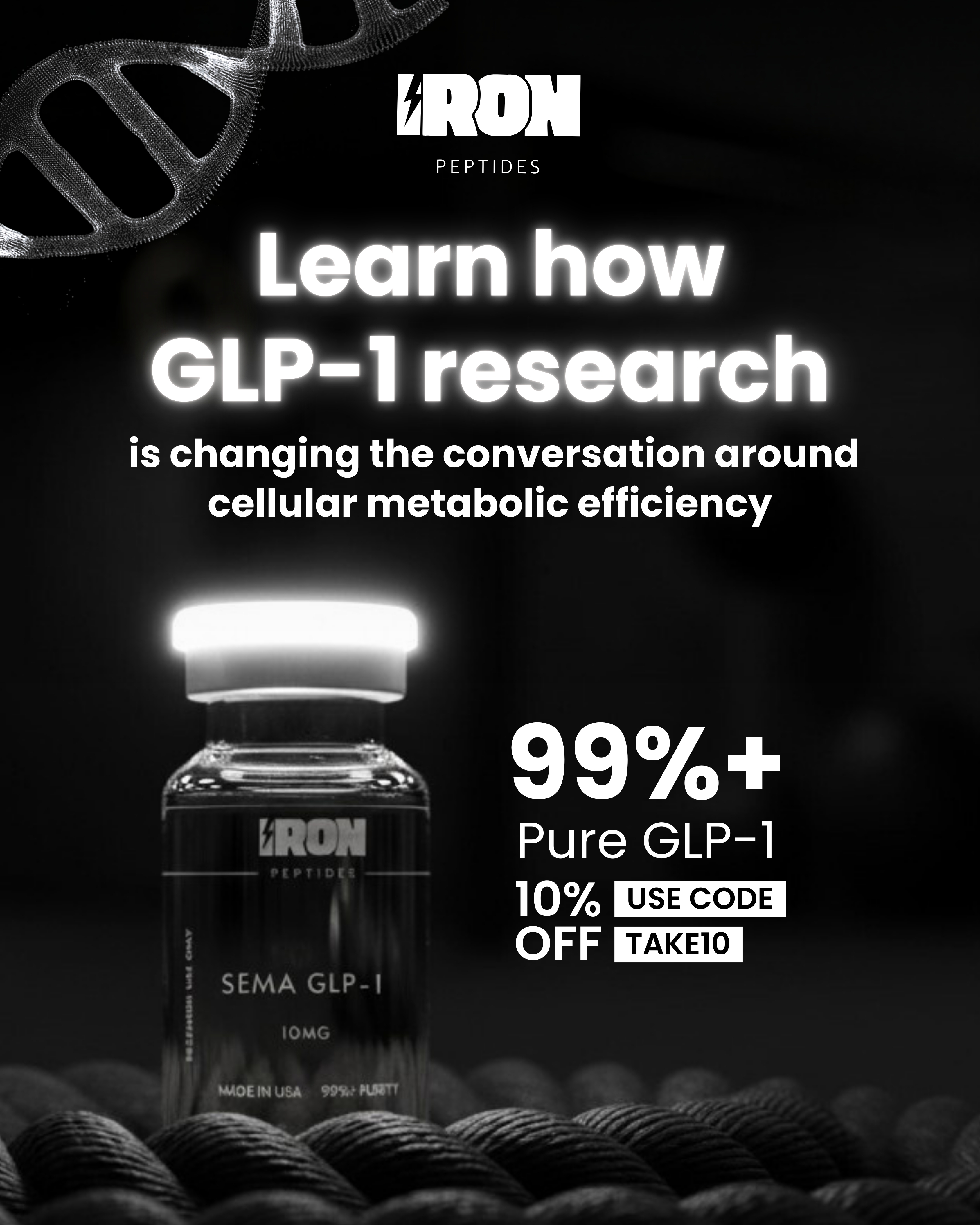 IRON Ebook Facebook ad: TAKE10 for 10% Off