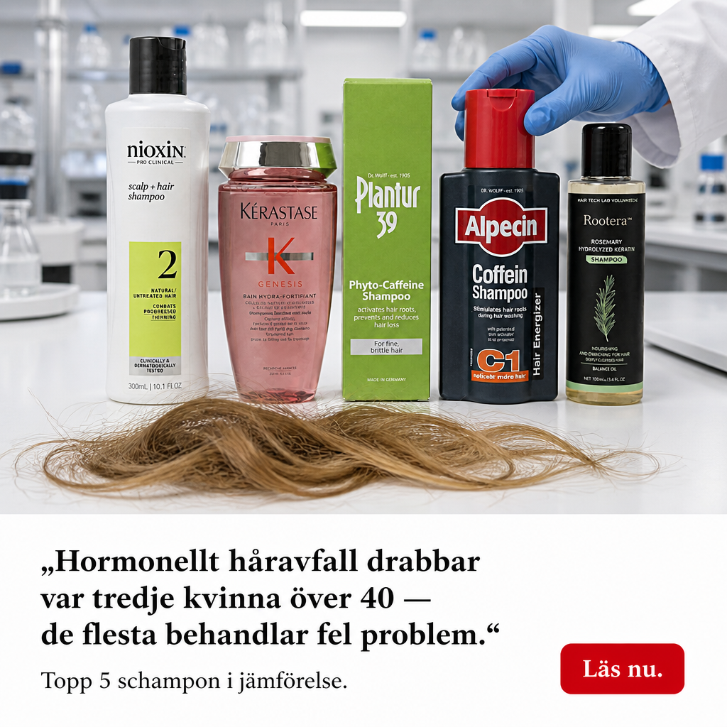 Sabine Weber Facebook ad: Topp 5 schampon mot håravfall, se resultatet