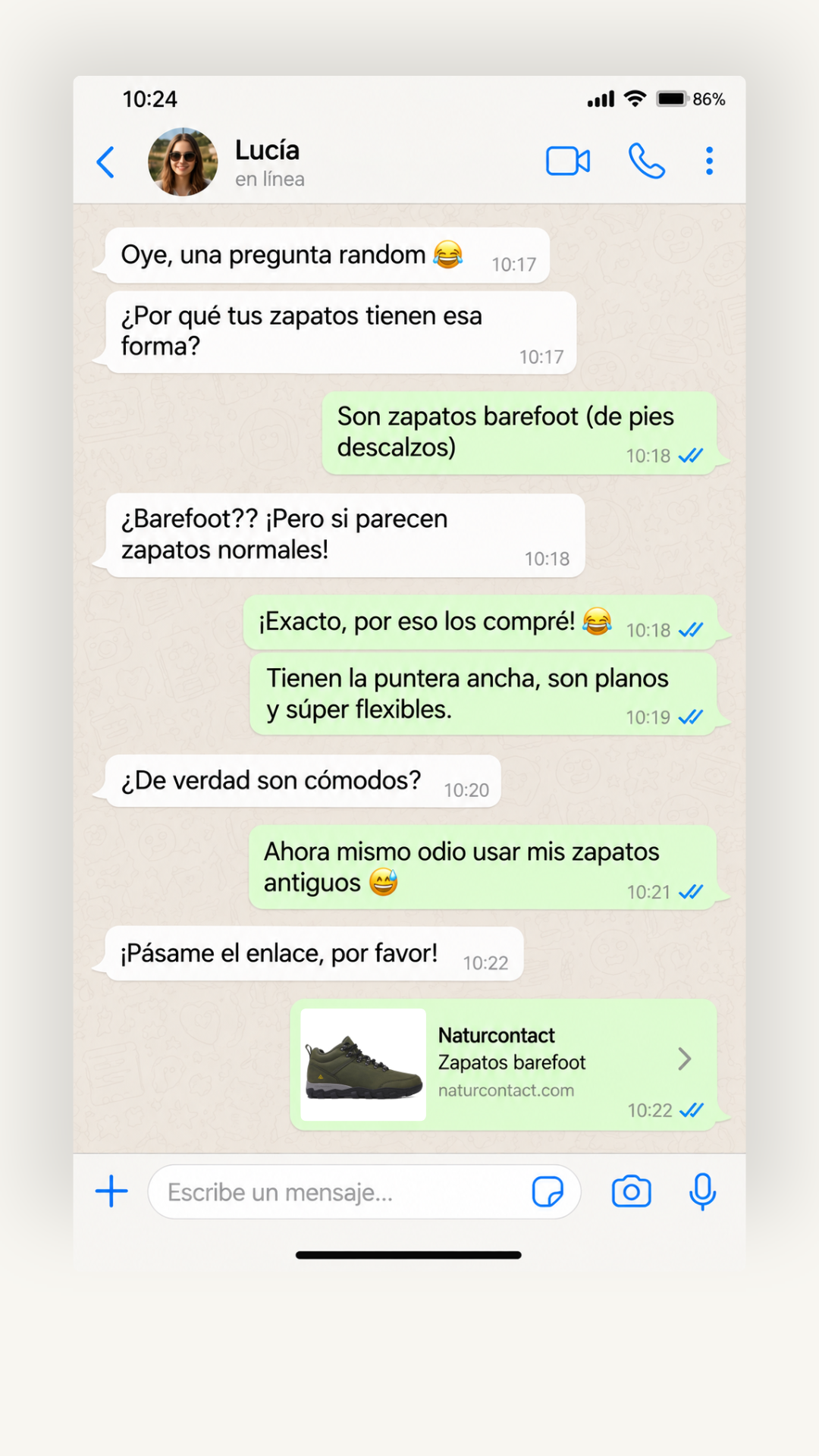 Naturcontact Facebook ad: Siente de qué habla todo el mundo.