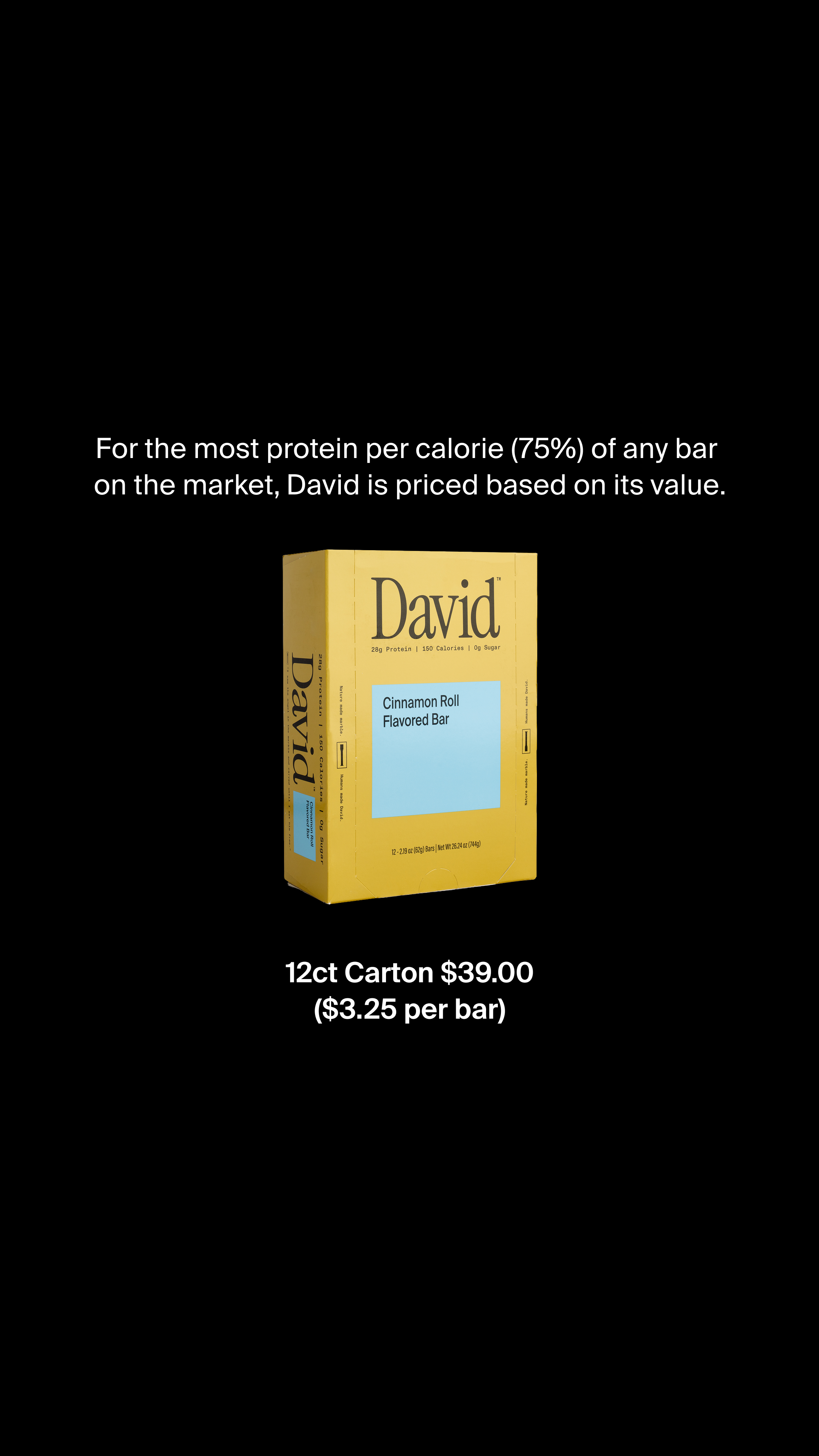 David Protein Facebook ad