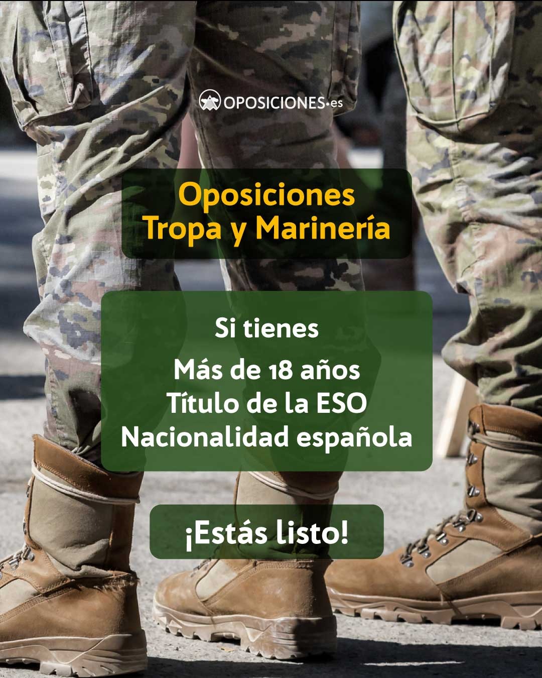 Oposiciones.es Facebook ad: Tropa y Marineria 2024