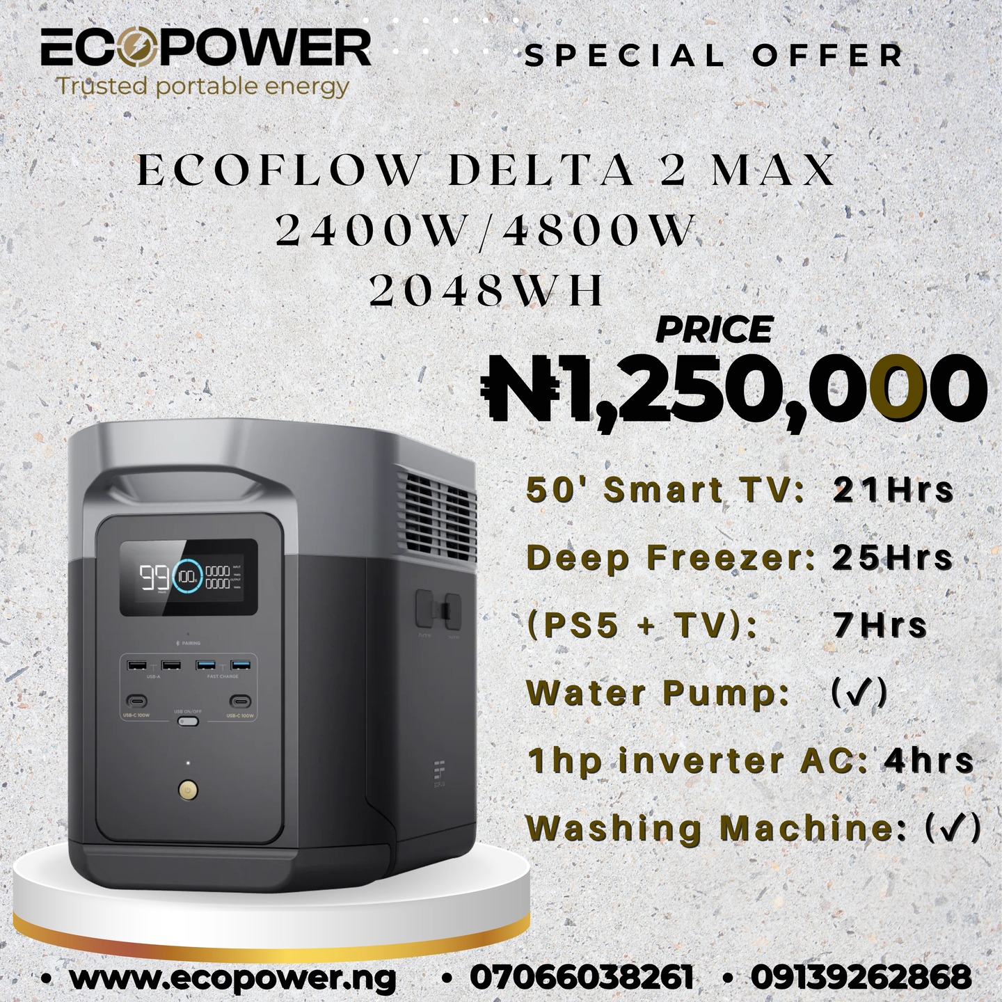 ep_nexusportablesolutions Facebook ad: Uninterrupted power. Total control