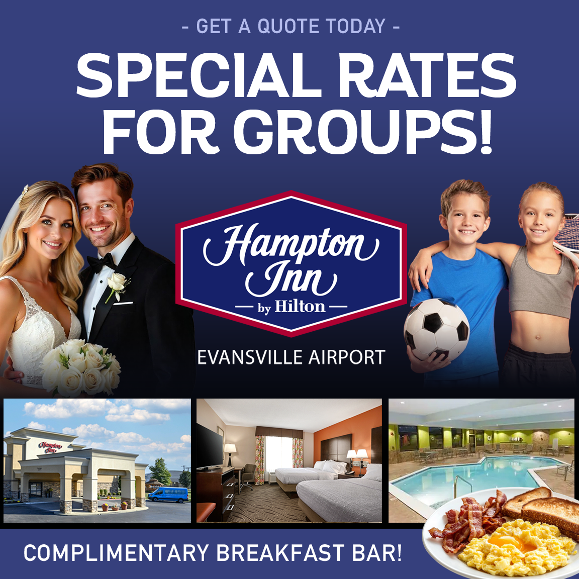 Hampton Inn Airport | Evansville, Indiana Facebook ad: Hampton Inn Evansville Airport