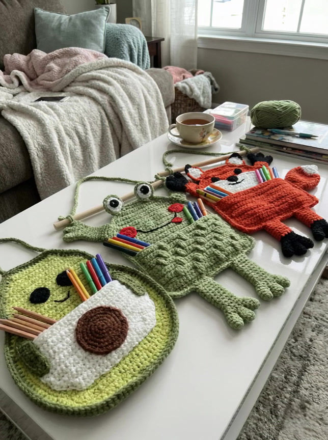 Sophie Crochet Facebook ad: 3-en-1 Organisateurs Suspendus | Déco Murale Grenouille…