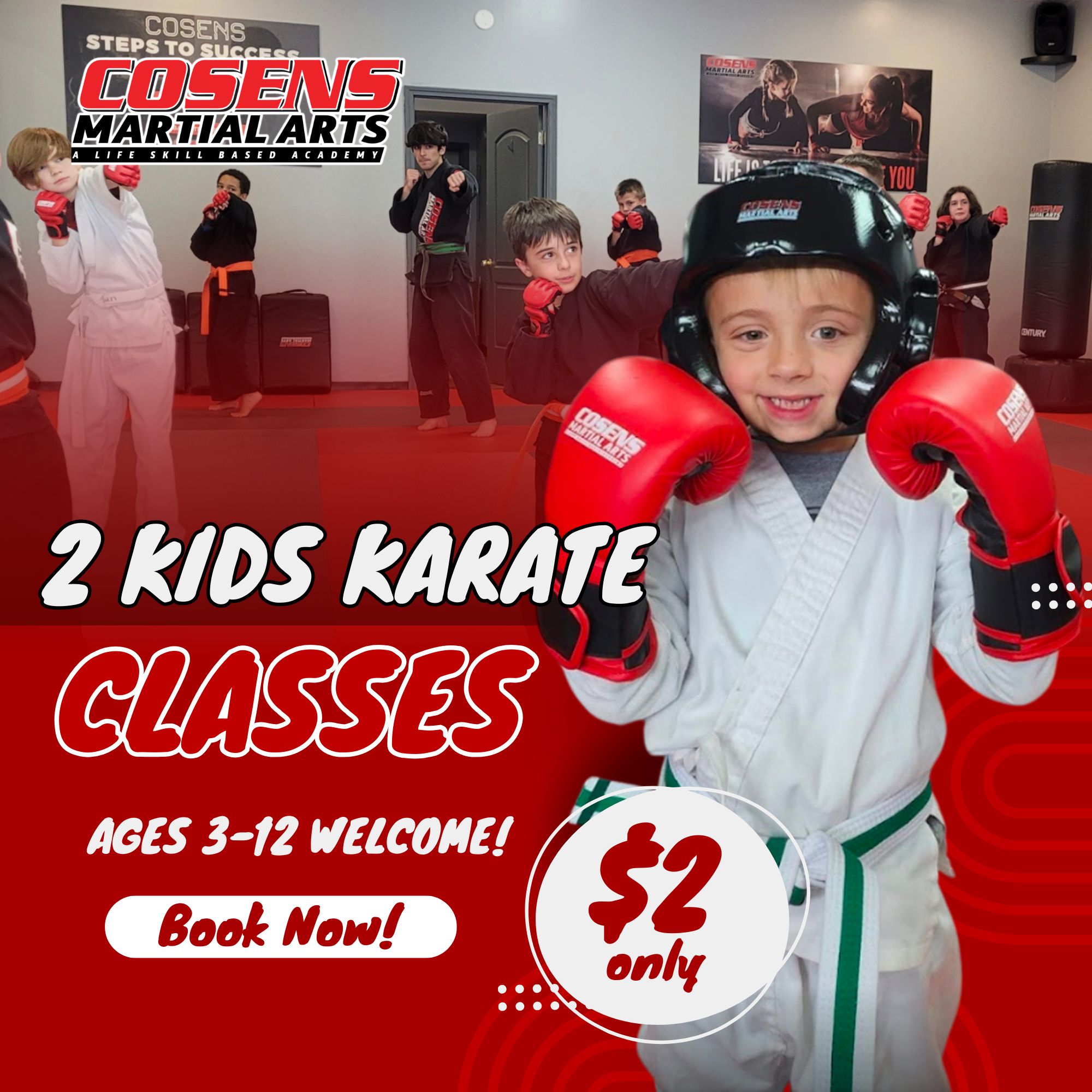 Cosens Martial Arts Midland LLC Facebook ad from Mar 9, 2026