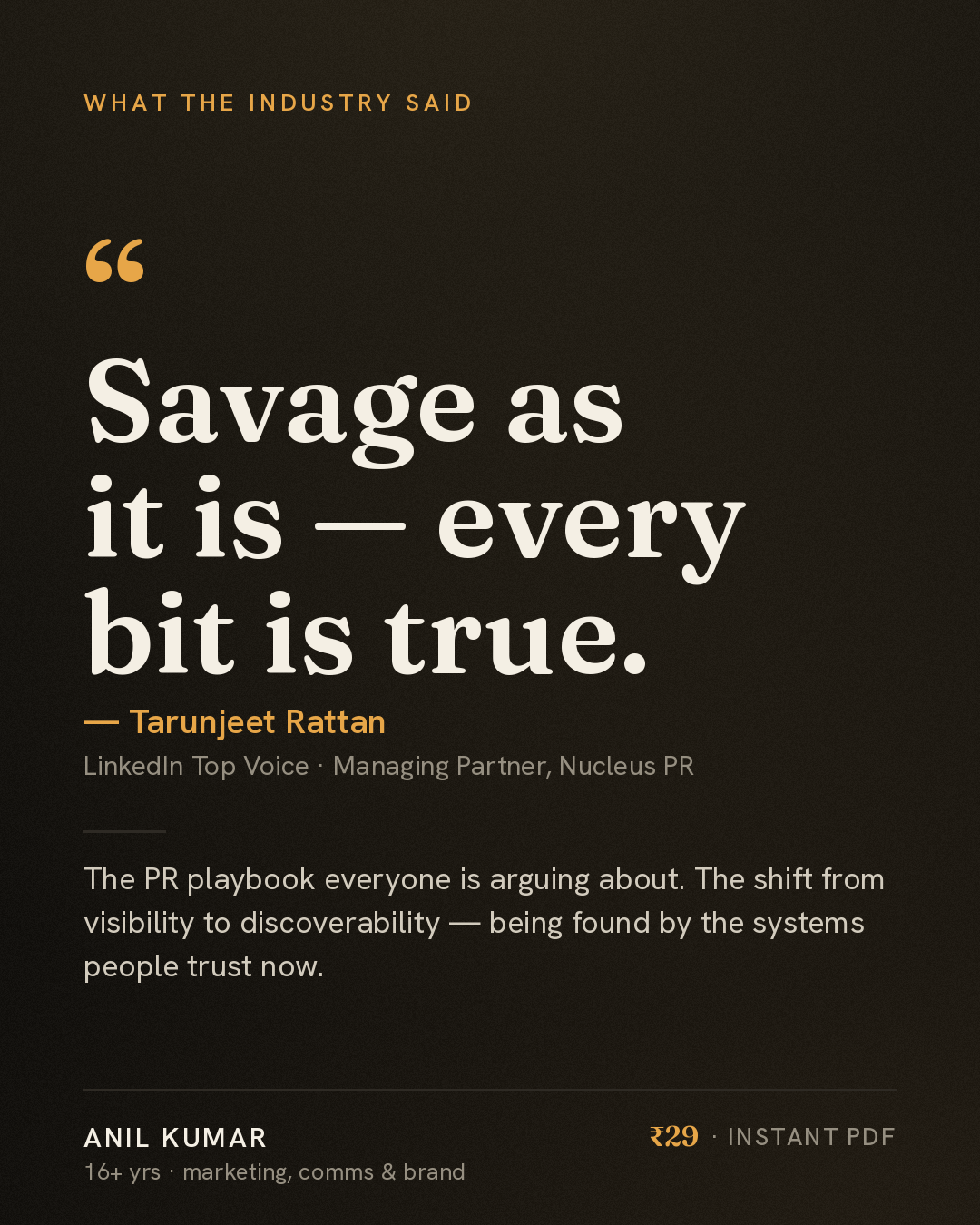 Anil Kumar Facebook ad: The new rules of being found