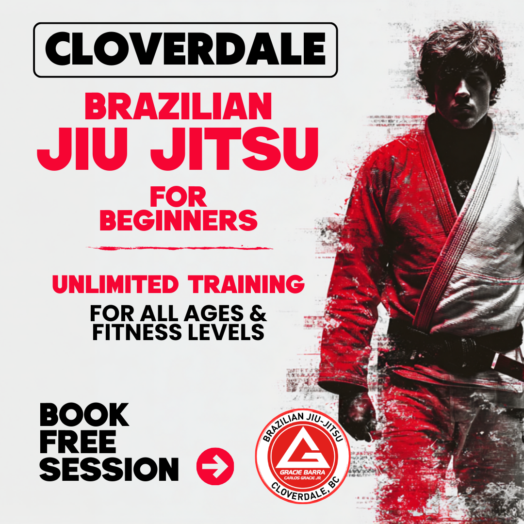 Gracie Barra Cloverdale Facebook ad: Book Free First Jiu Jitsu Session