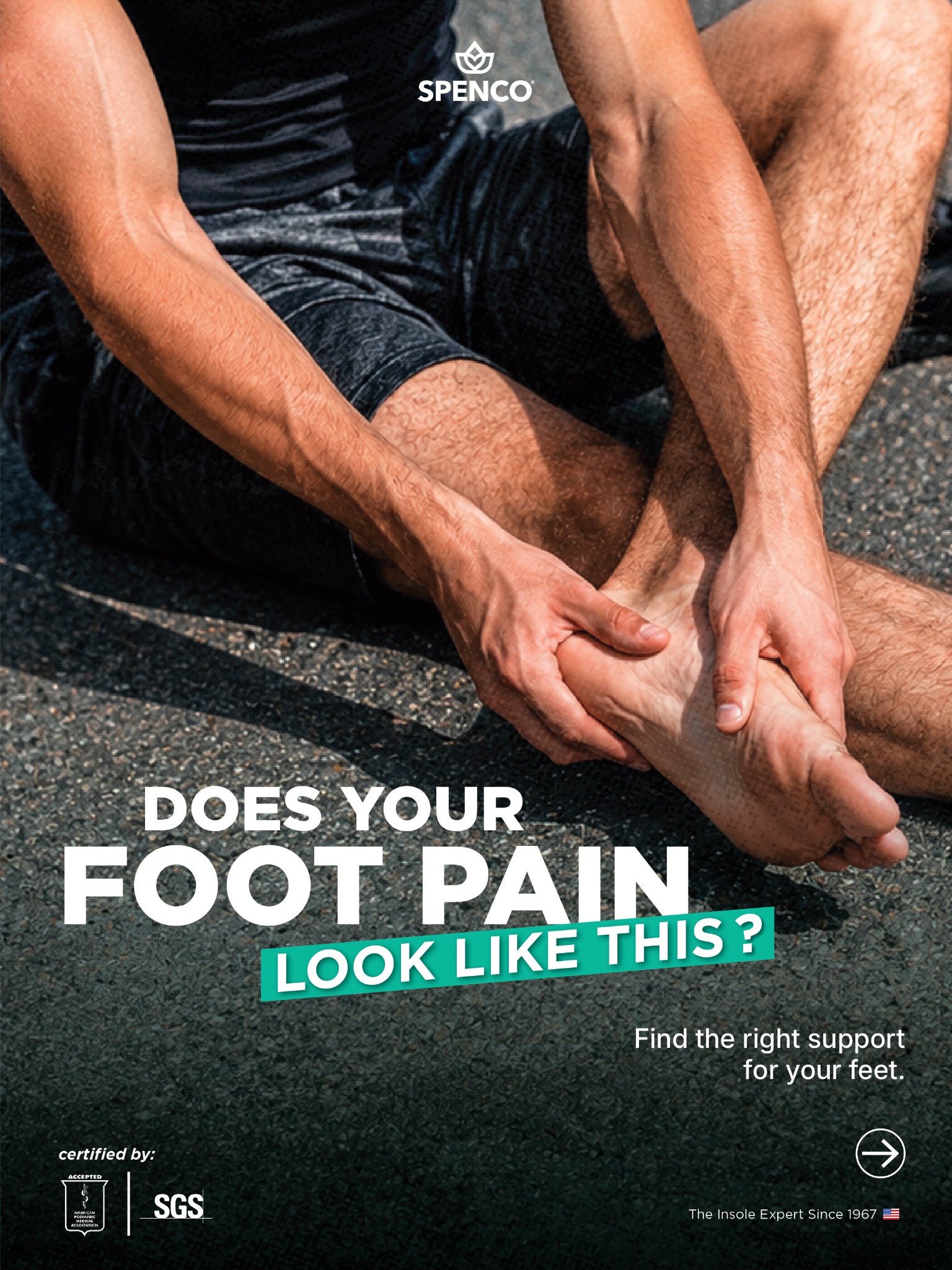 Spenco a foot health products for reducing pain and increase mobility Facebook ad