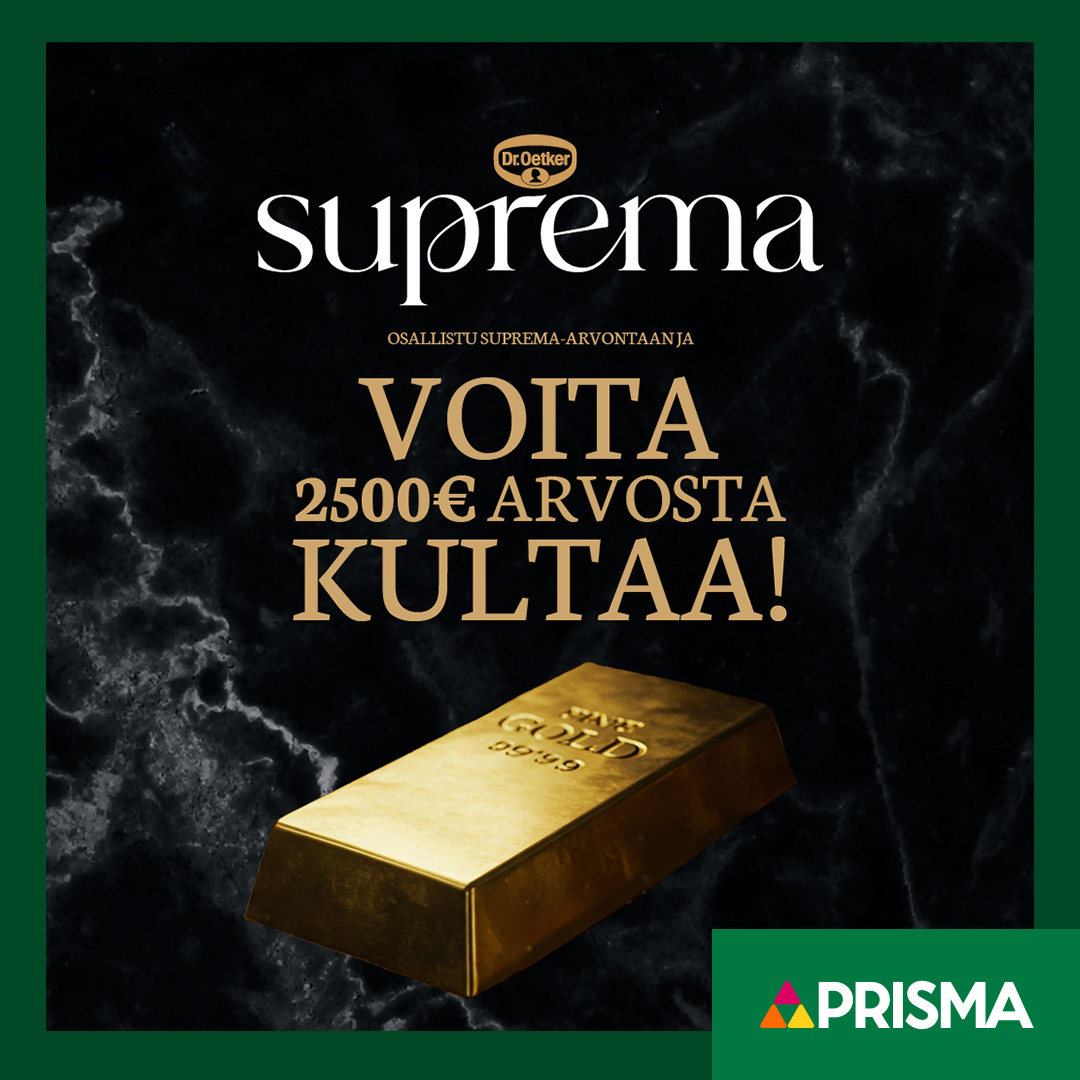 Prisma Facebook ad: Dr. Oetker Suprema on aito premiumpizza!